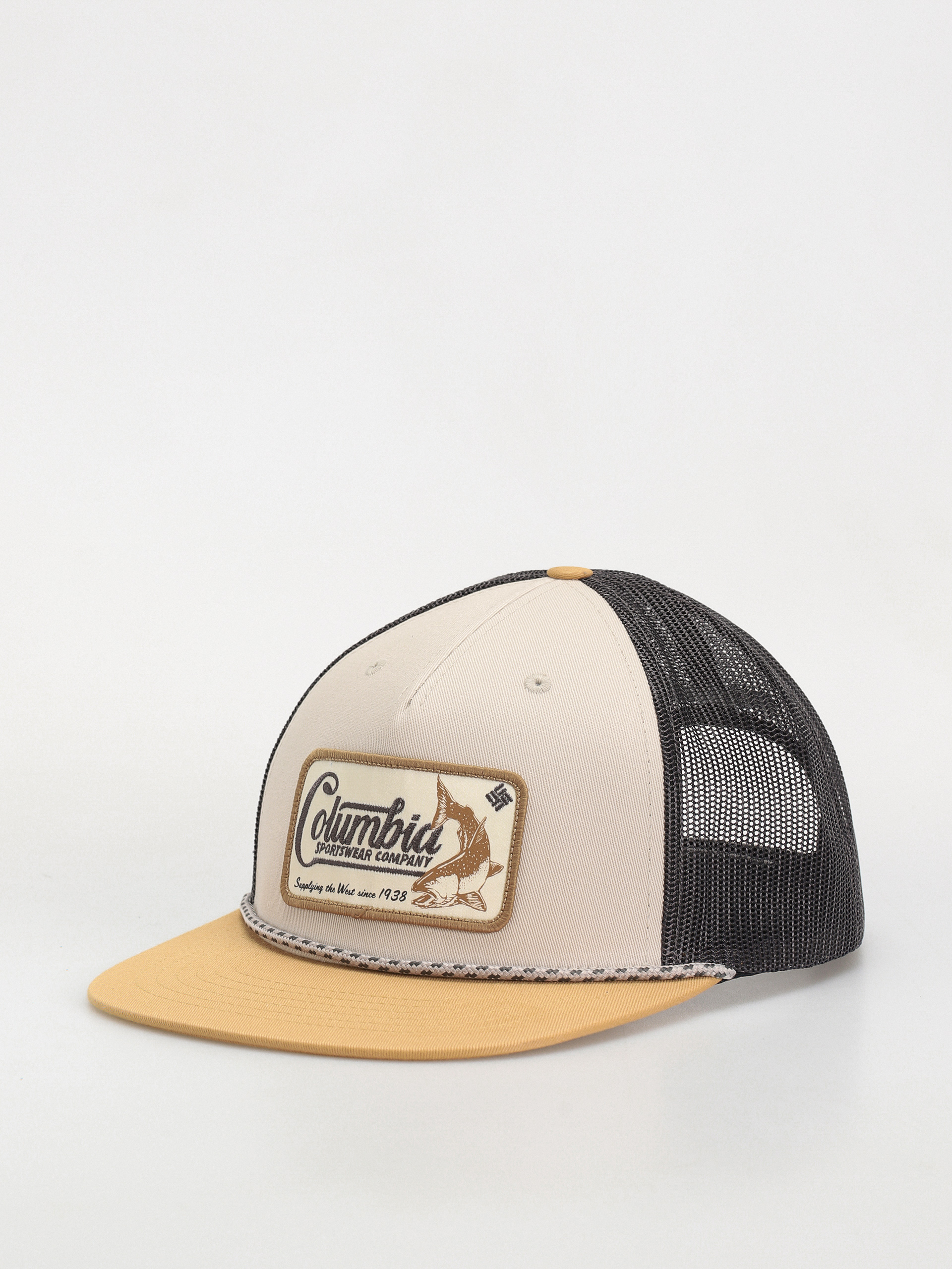 Шапка с козирка Columbia Flat Brim Snap Back (dark stone/light camel/west fish)