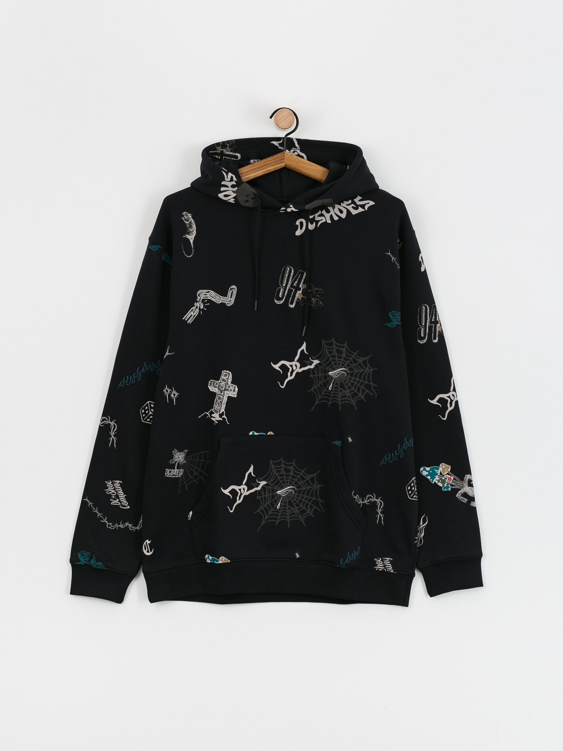 Суитшърт с качулка DC Scribble HD (black scribble)