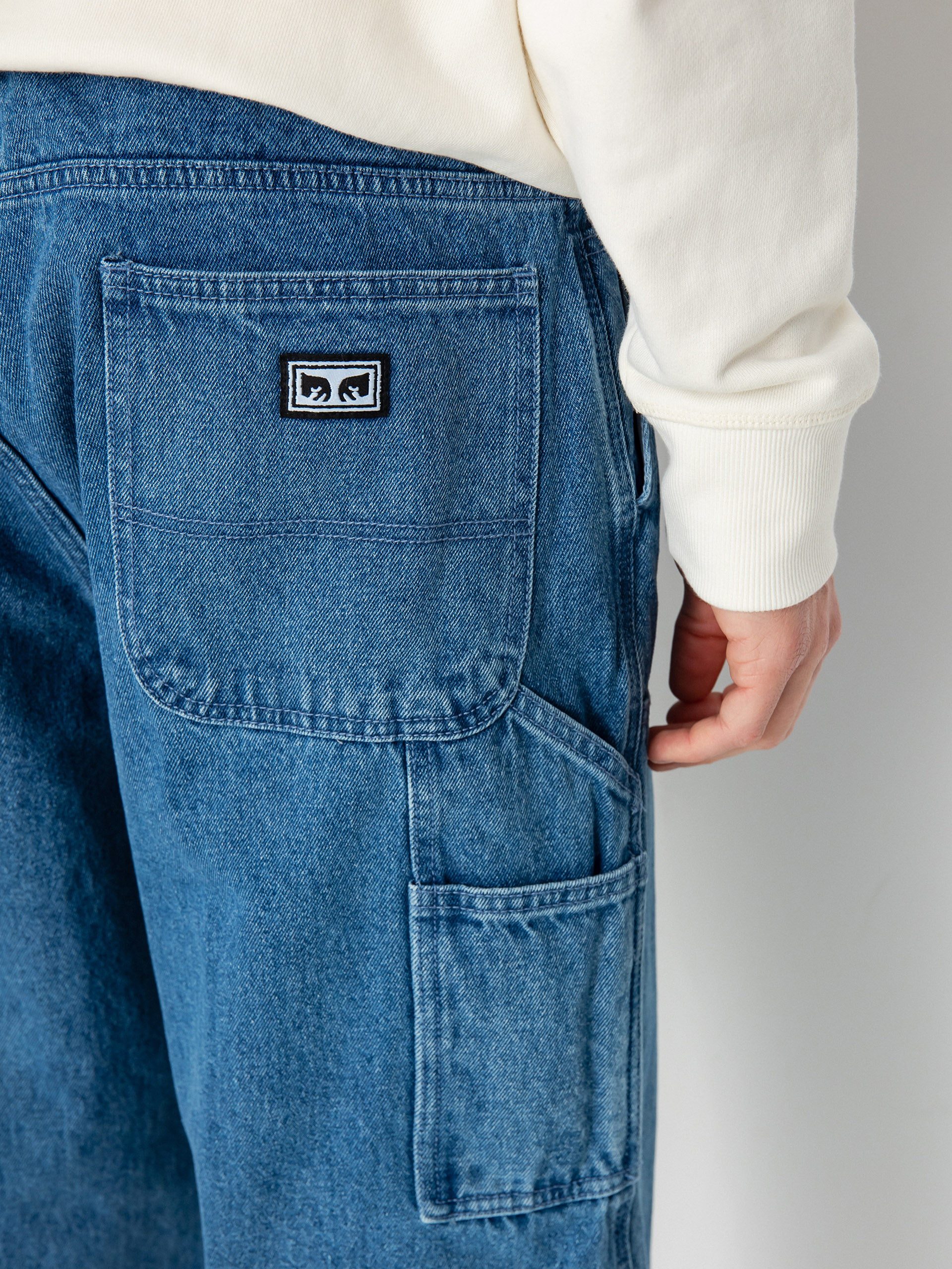 Панталони OBEY Bigwig Denim Carpenter (light indigo)