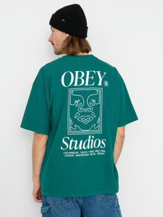 Тениска OBEY Studios Icon (adventure green)