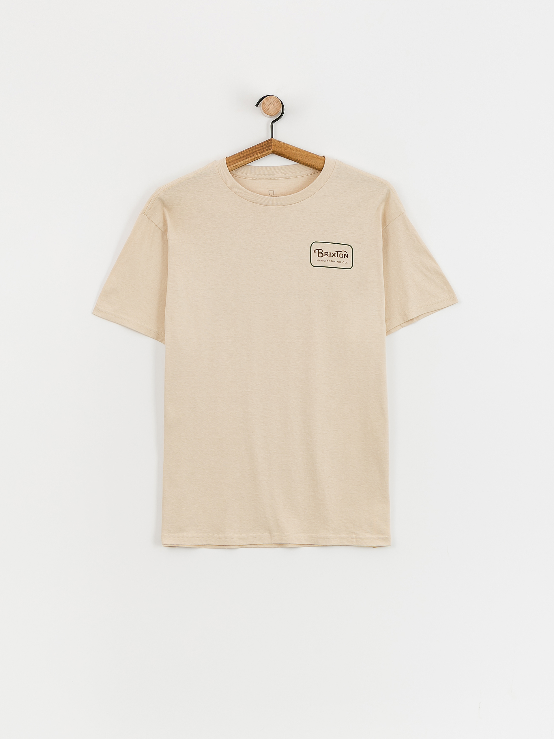 Тениска Brixton Grade Stt (cream/trekking green/sepia)