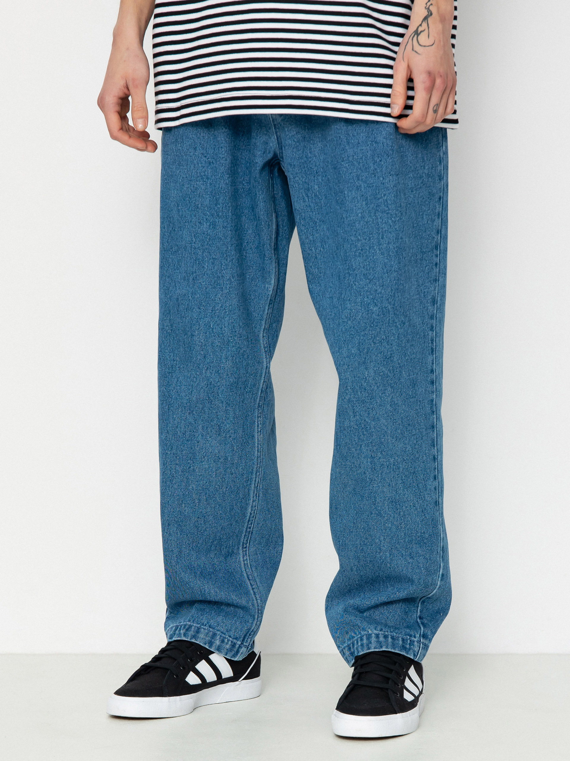 Панталони OBEY Fubar Pleated Denim (light indigo)