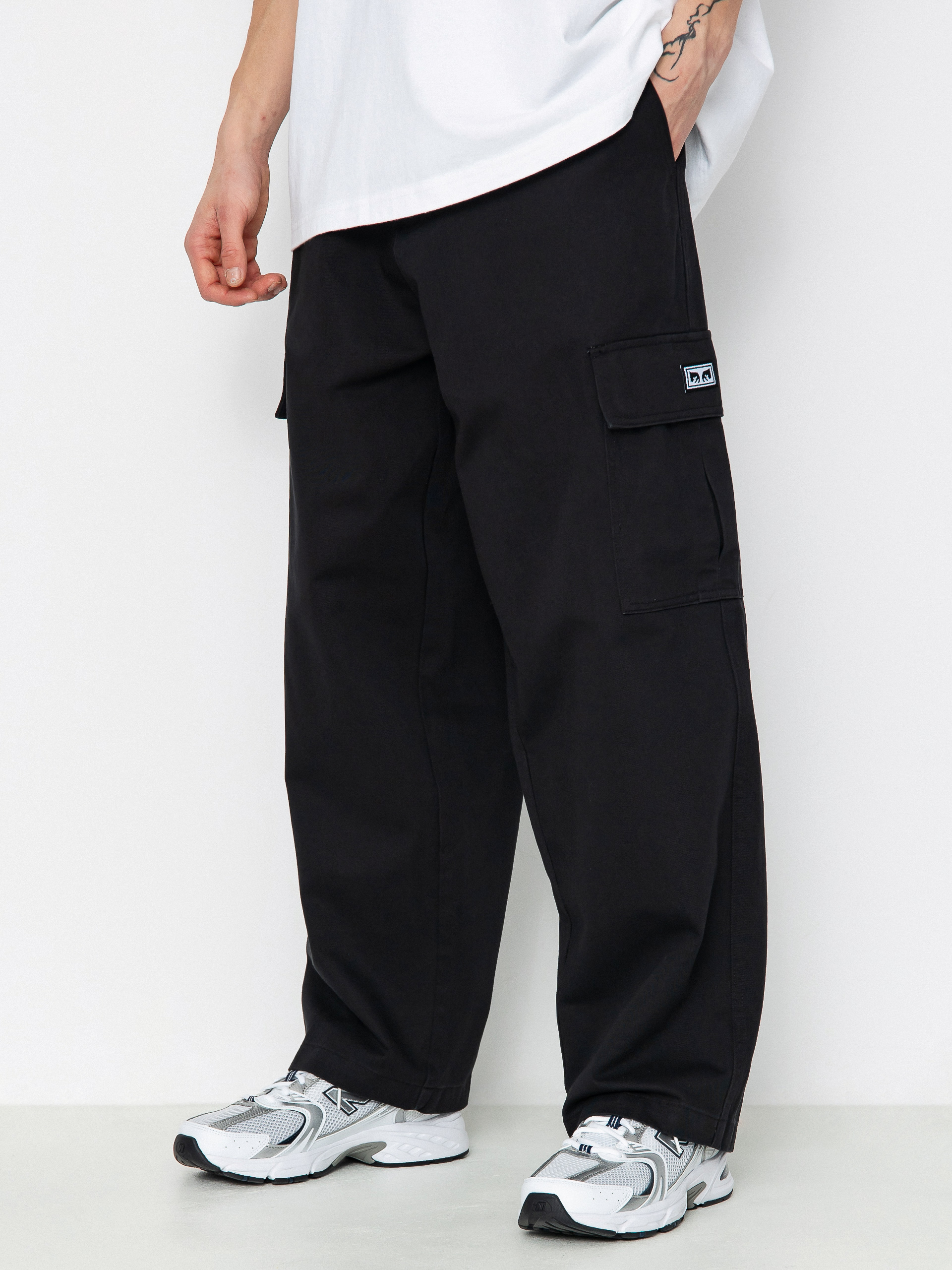 Панталони OBEY Bigwig Baggy Twill Cargo (black)