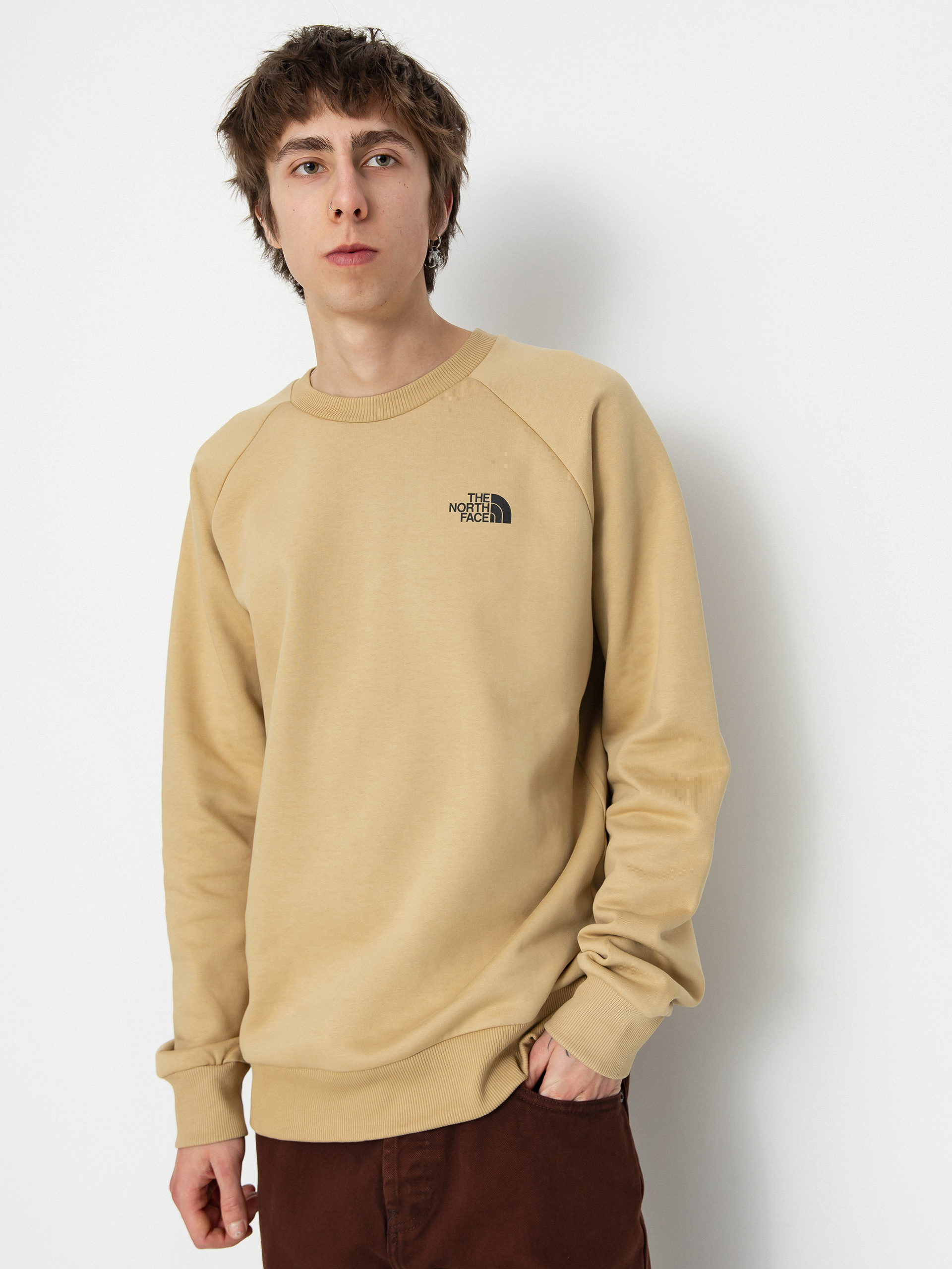 Суитшърт The North Face Raglan Redbox (khaki stone/tnf black)