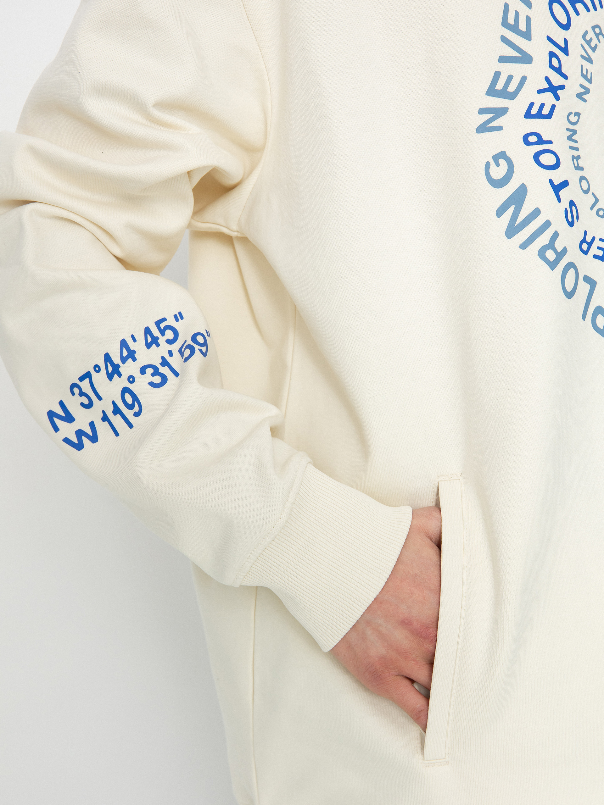 Суитшърт с качулка The North Face Nse Graphic HD (white dune)