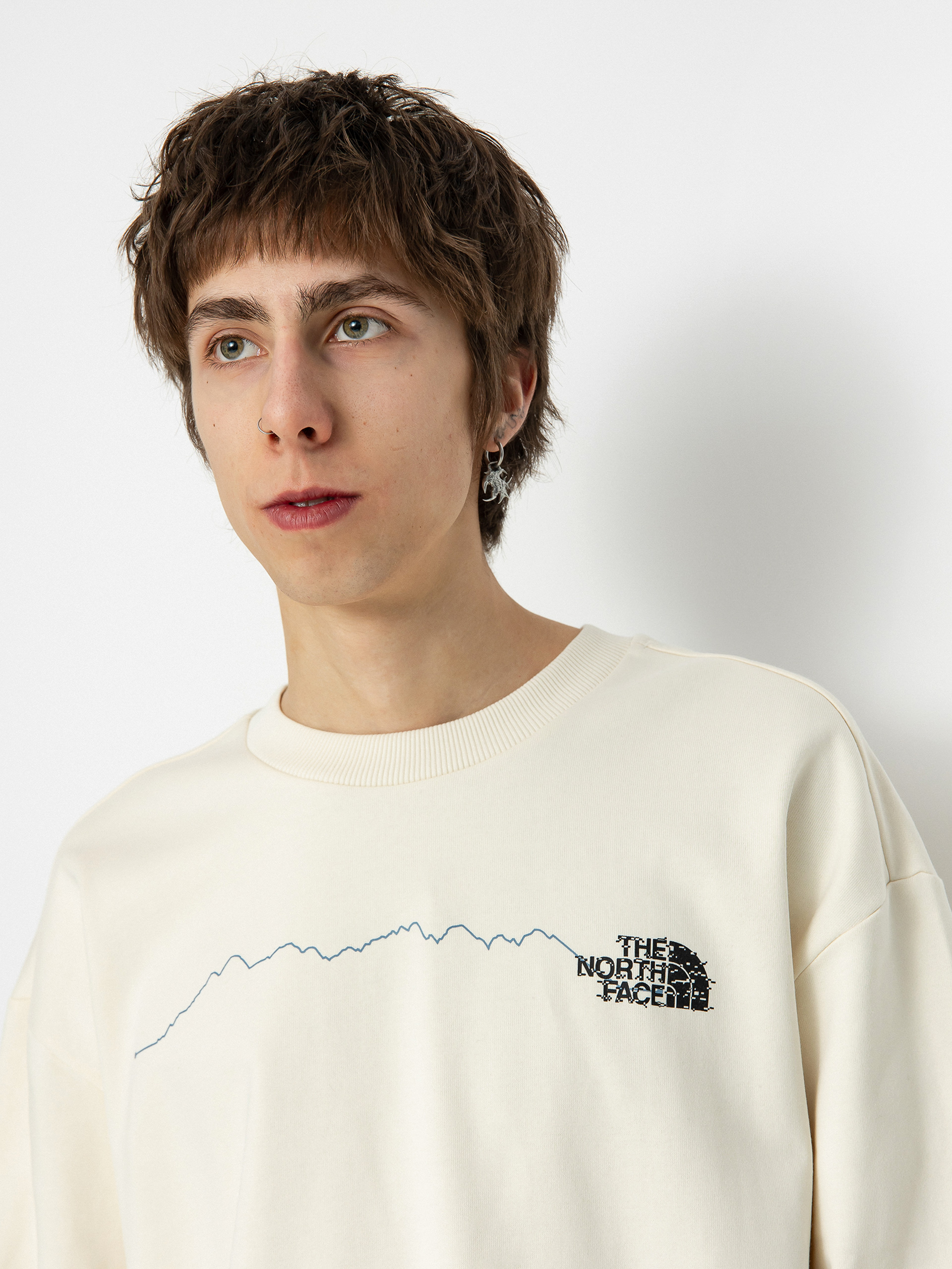 Суитшърт The North Face Nse Graphic Crew (white dune)
