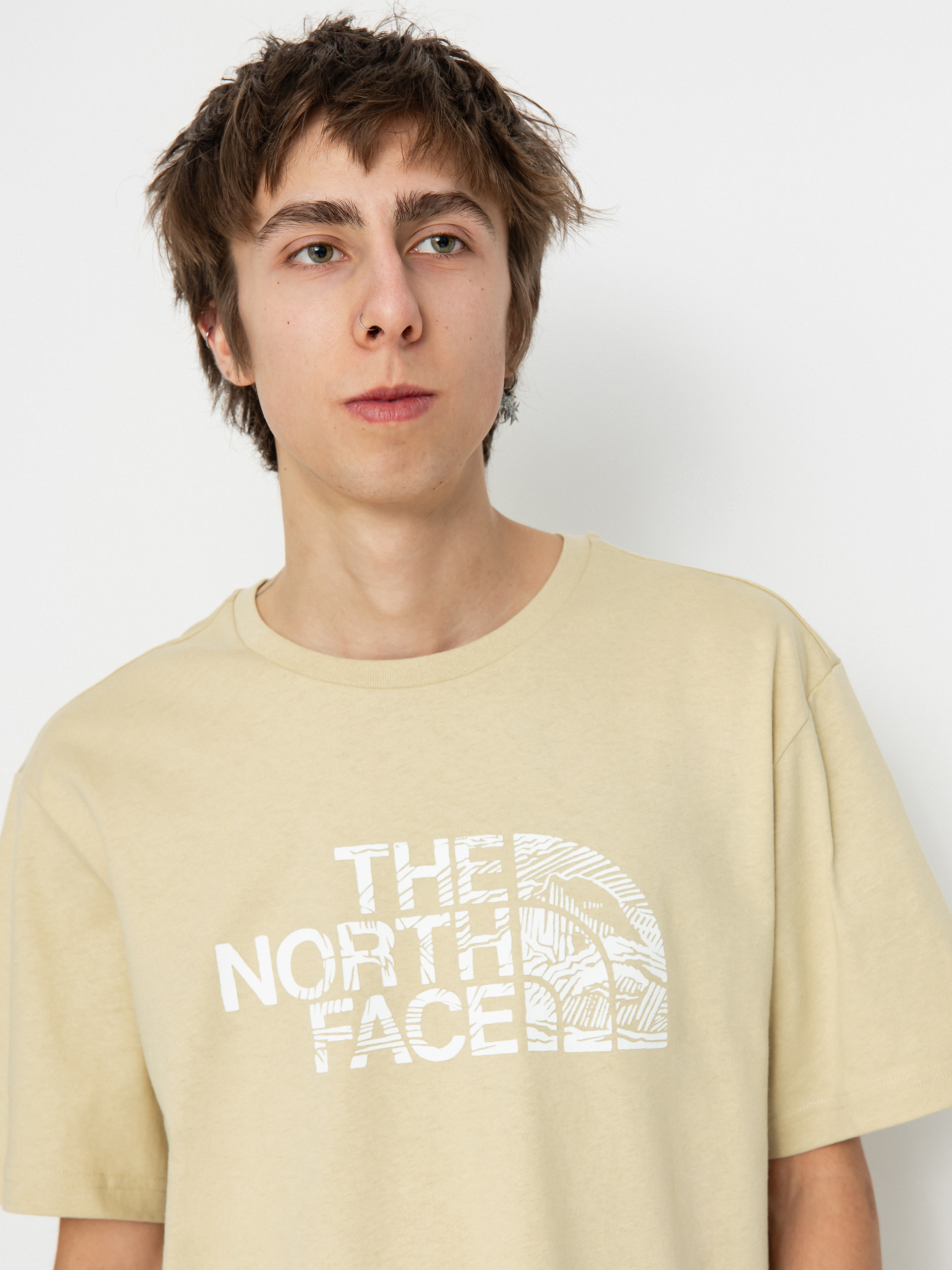 Тениска The North Face Woodcut Dome (gravel)