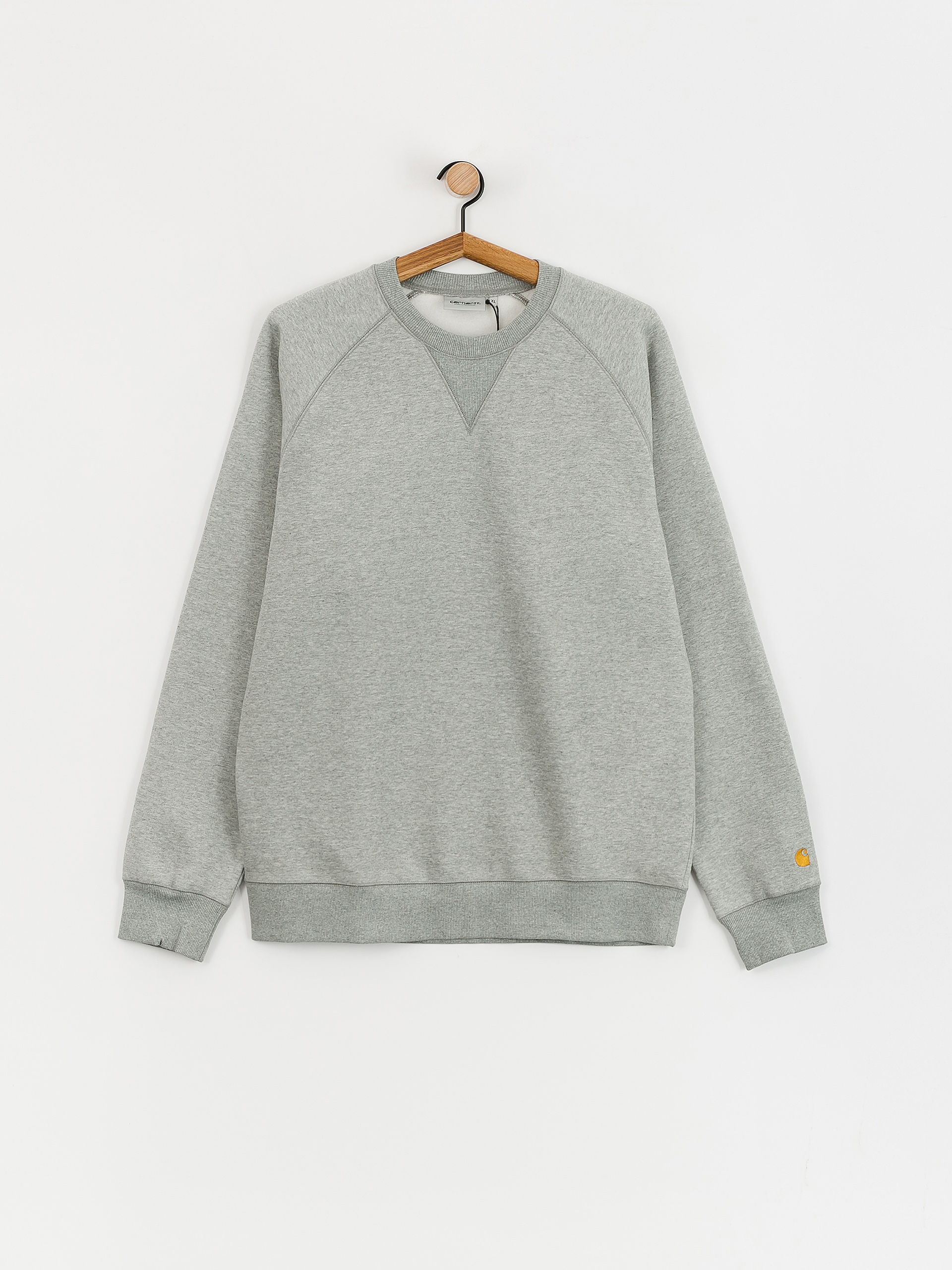 Суитшърт Carhartt WIP Chase (grey heather/gold)