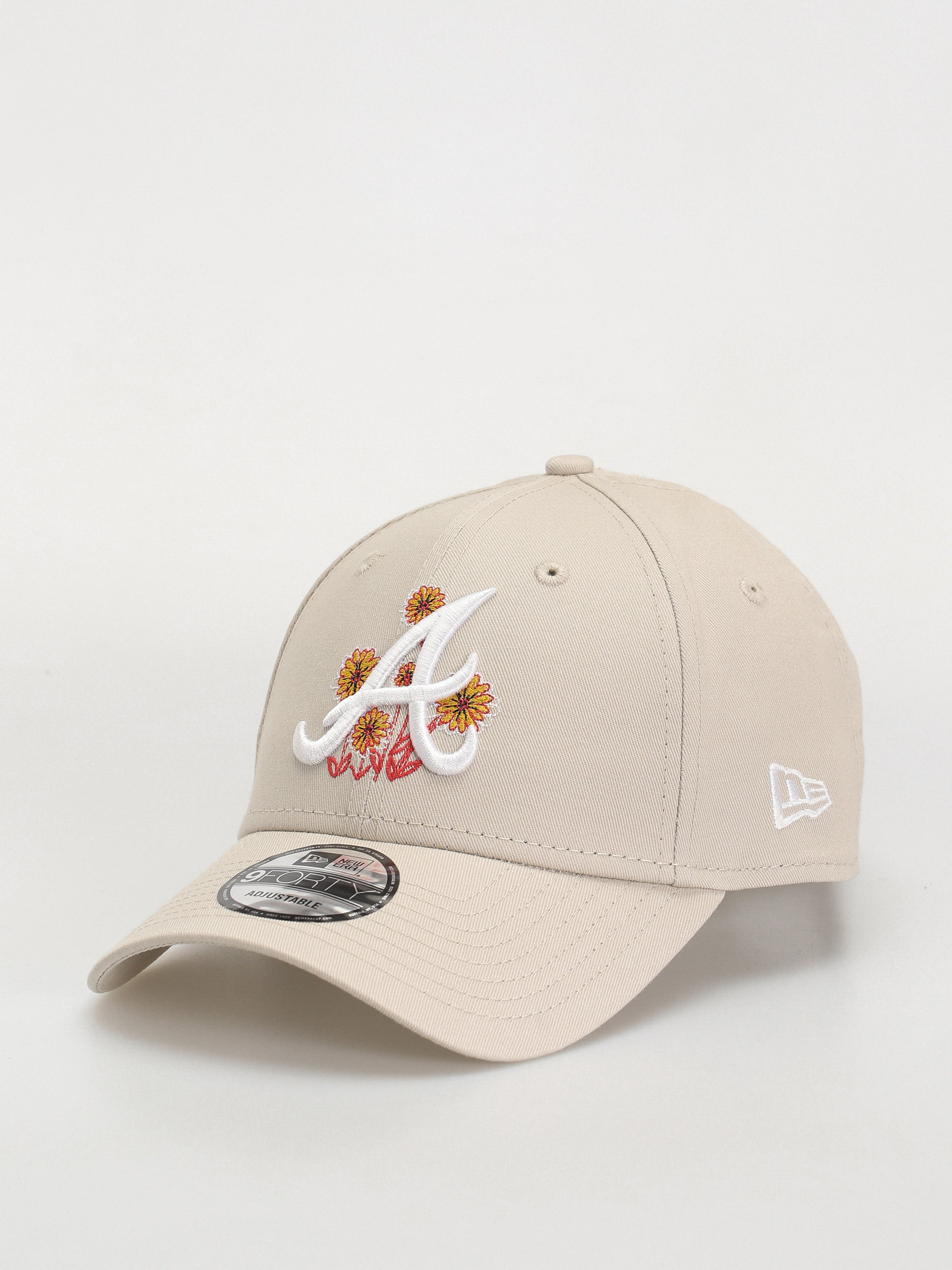 Шапка с козирка New Era Flower Icon 9Forty Atlanta Braves (stone)