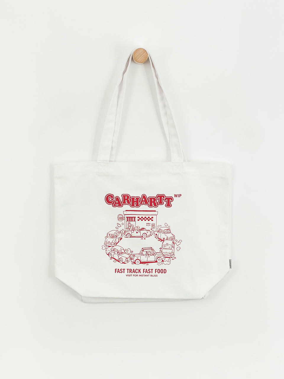 Чанта Carhartt WIP Canvas Graphic Tote (fast food print/white/samba)