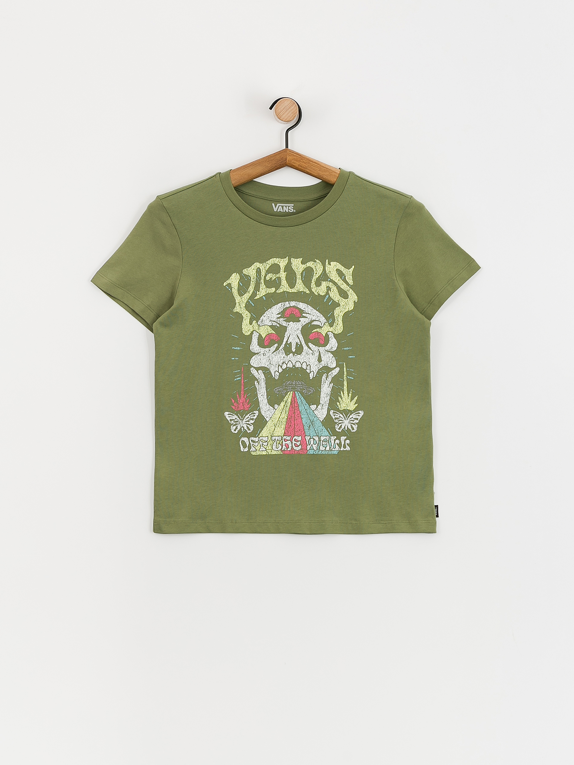 Тениска Vans Skull Saucer Crew Wmn (olivine)