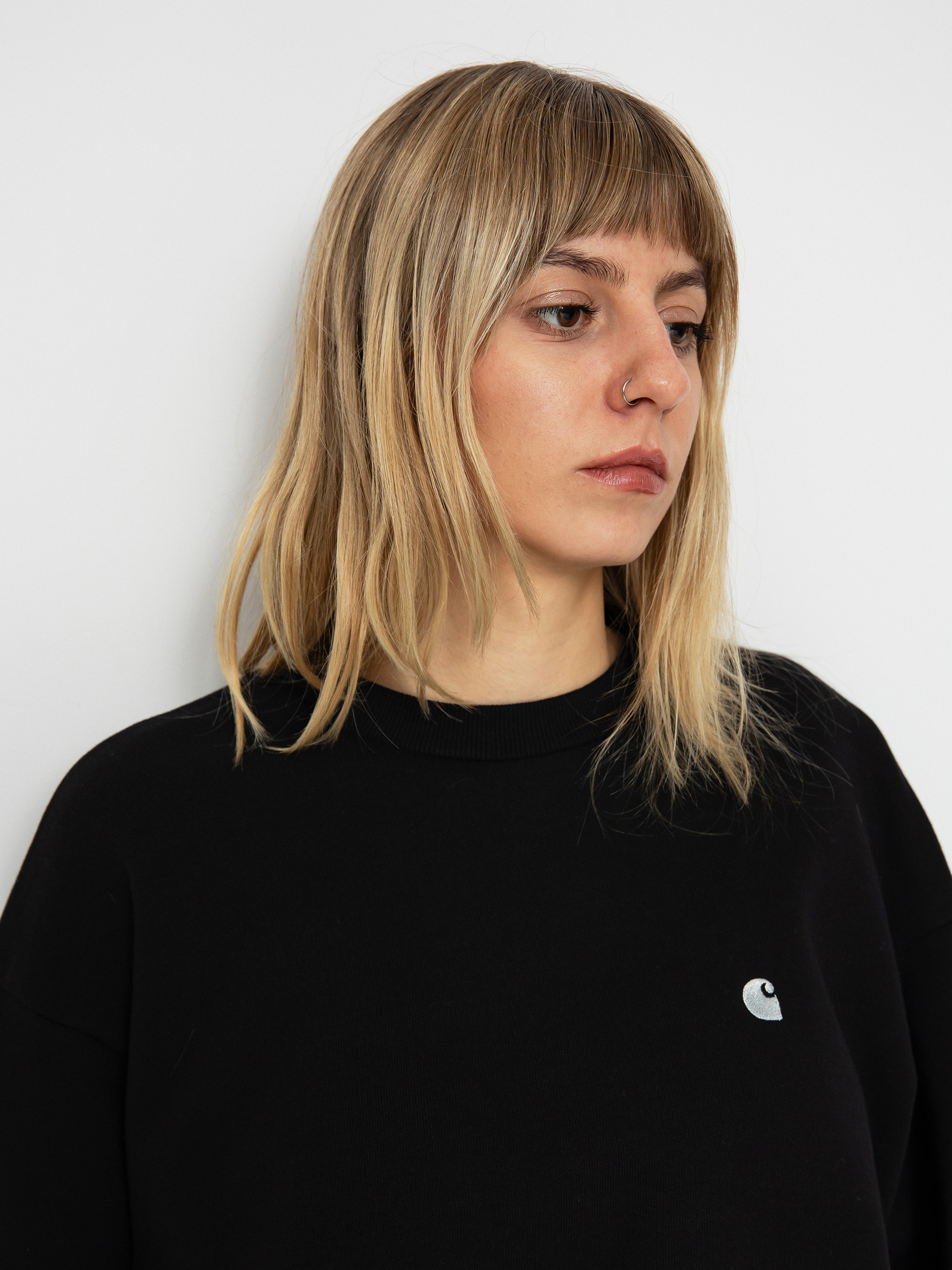 Суитшърт Carhartt WIP Casey Wmn (black/silver)