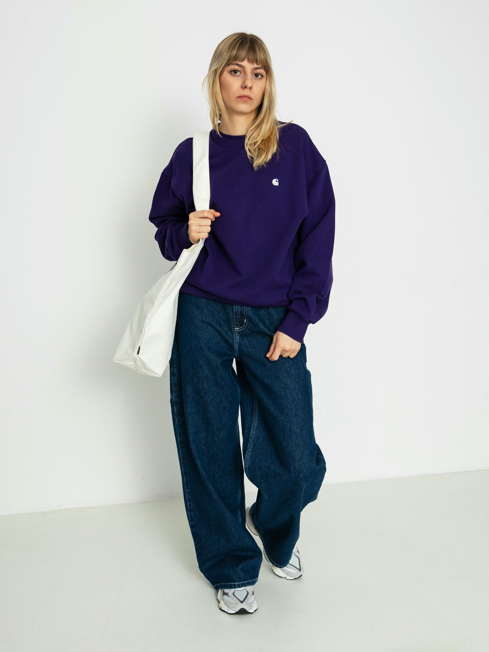 Суитшърт Carhartt WIP Casey Wmn (tyrian/silver)