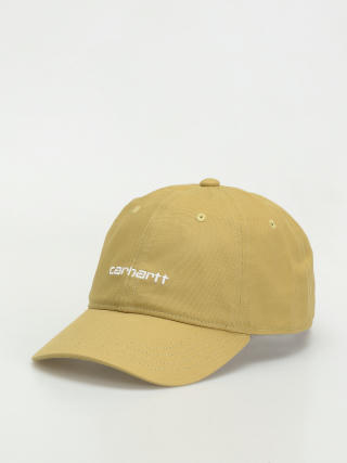 Шапка с козирка Carhartt WIP Canvas Script (agate/white)