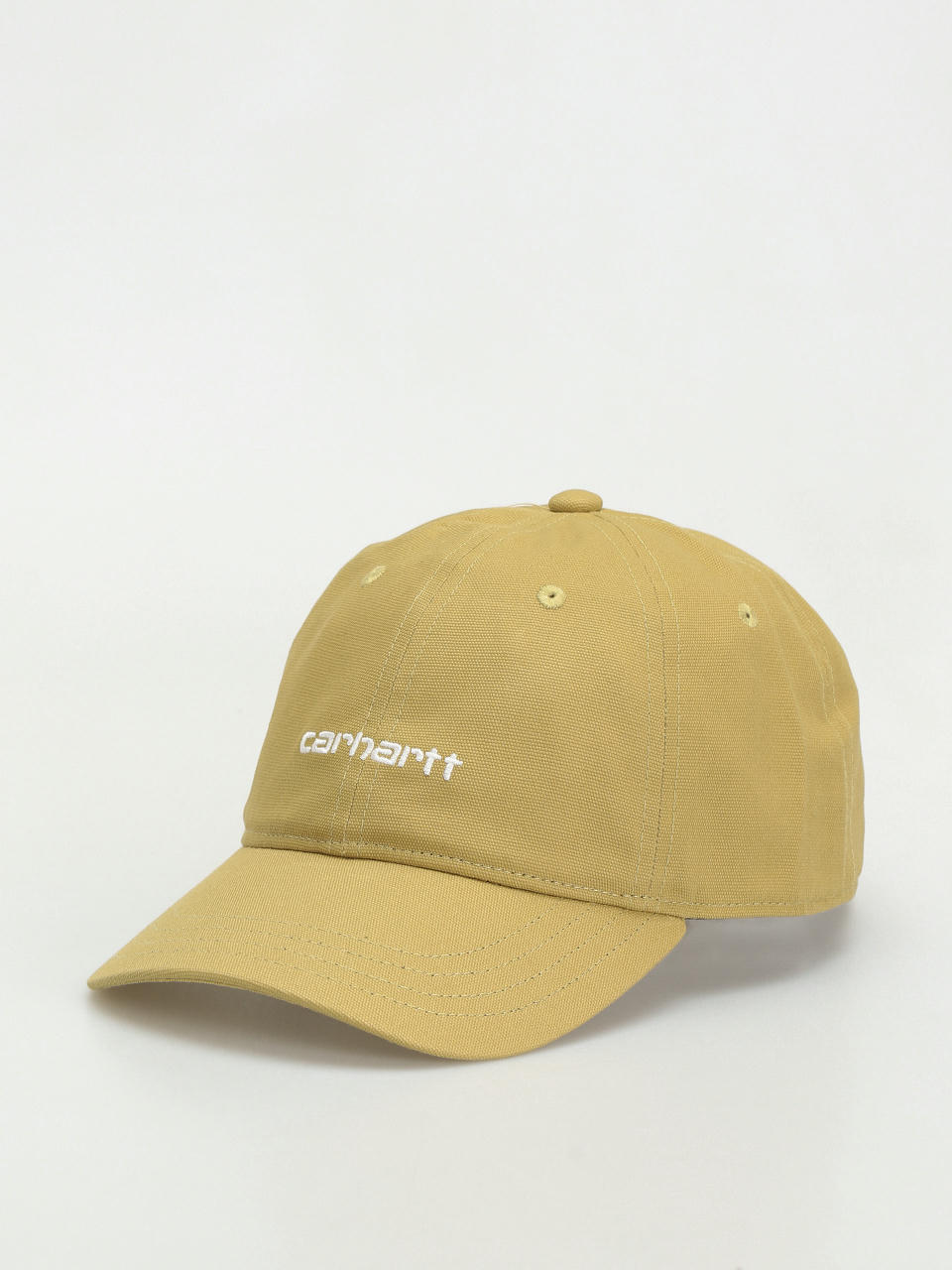 Шапка с козирка Carhartt WIP Canvas Script (agate/white)