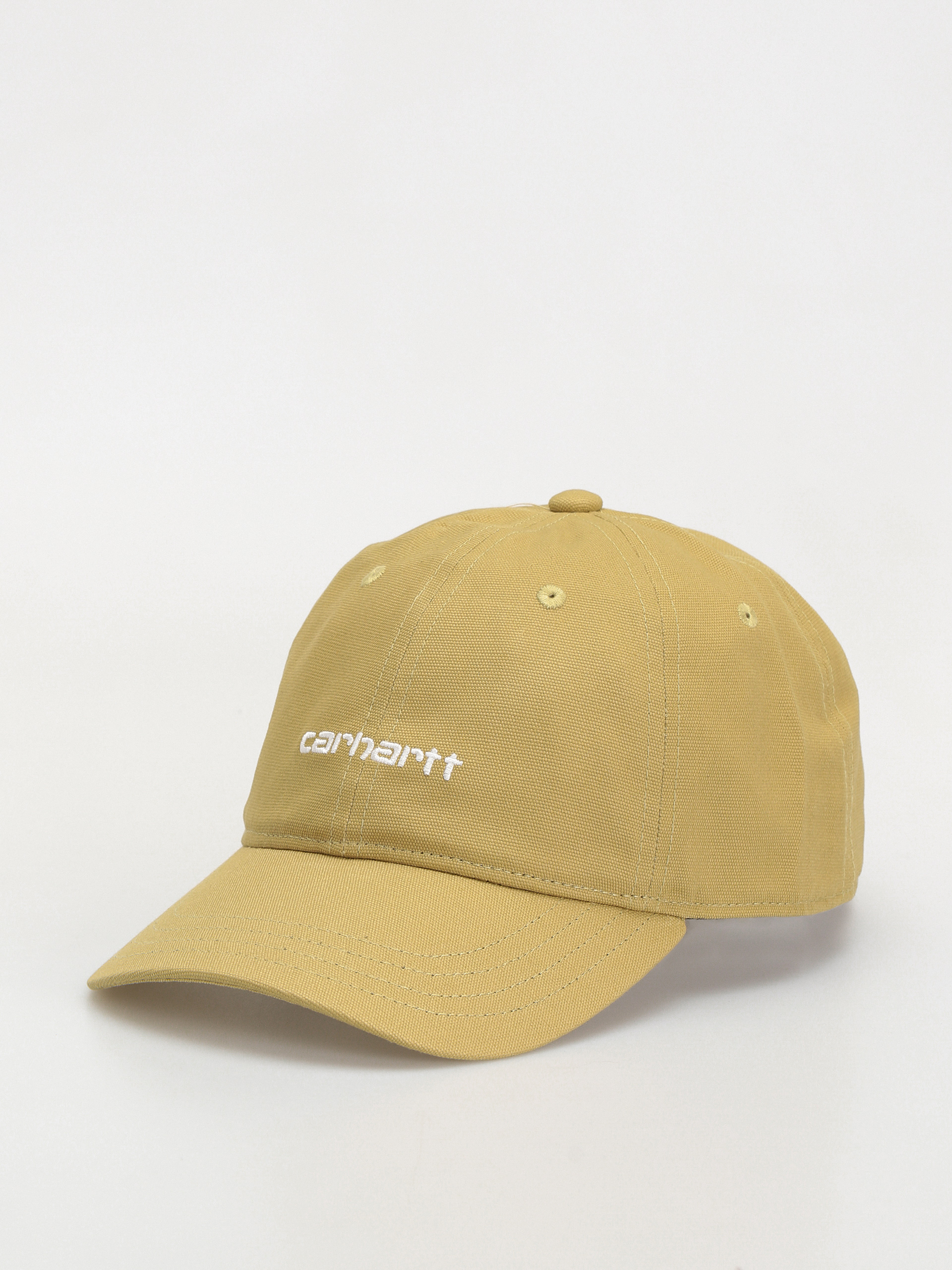 Шапка с козирка Carhartt WIP Canvas Script (agate/white)