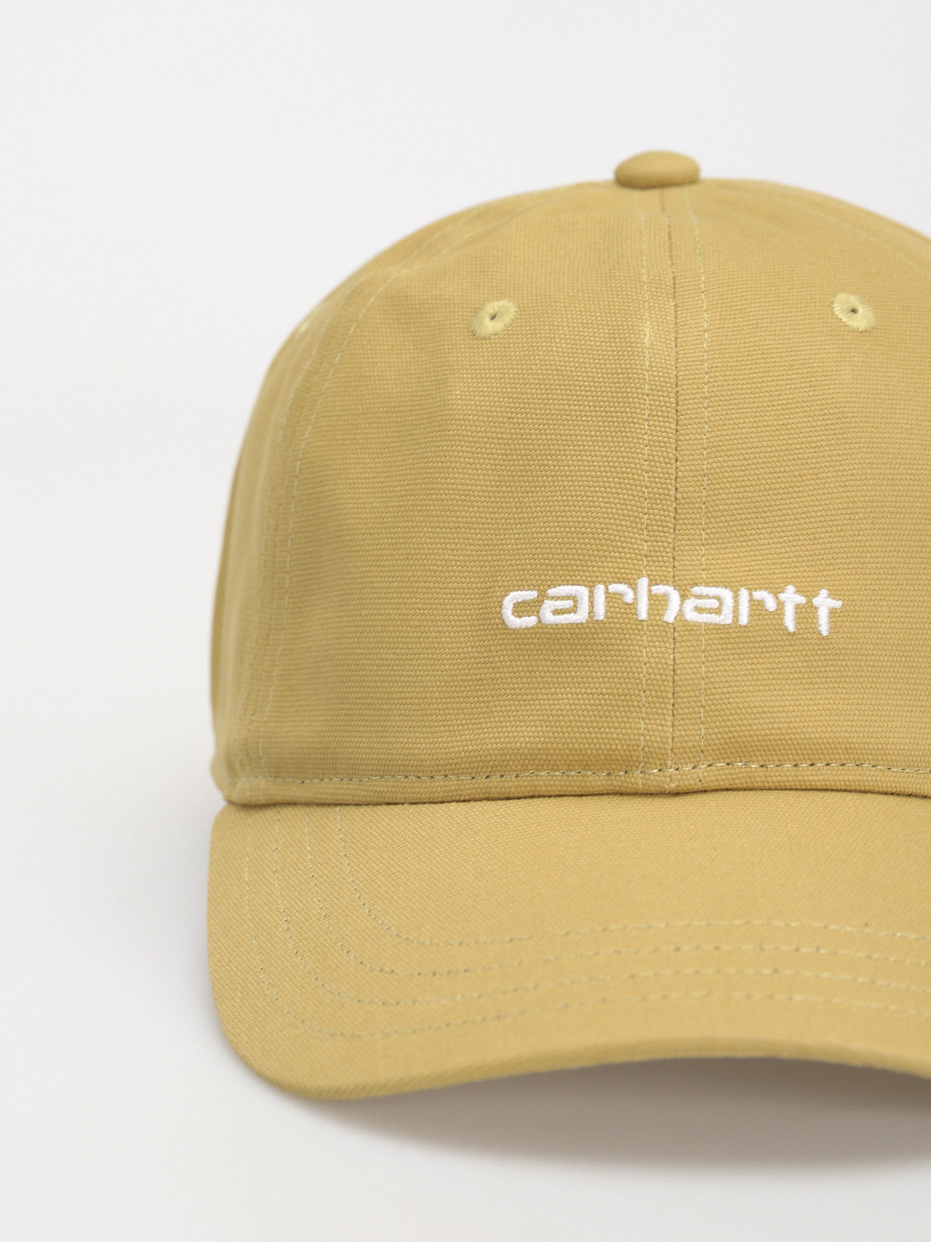 Шапка с козирка Carhartt WIP Canvas Script (agate/white)