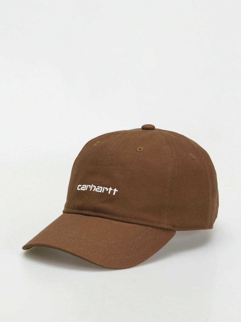 Шапка с козирка Carhartt WIP Canvas Script (lumber/white)