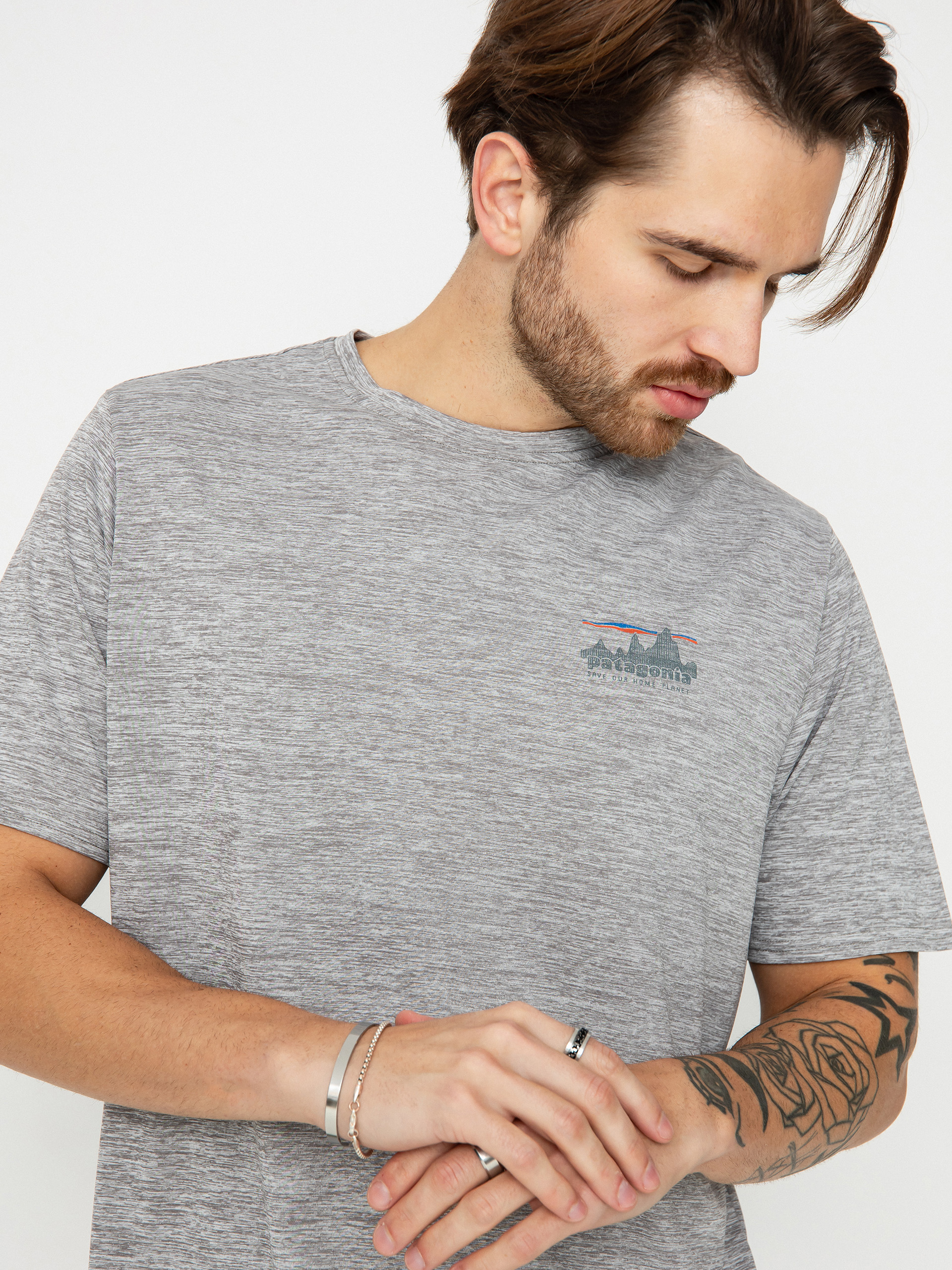 Тениска Patagonia Cap Cool Daily Graphic (73 skyline feather grey)