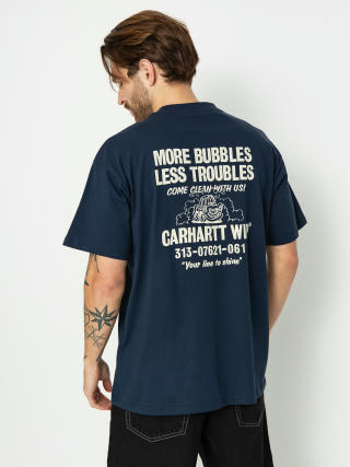 Тениска Carhartt WIP Less Troubles (blue/wax)