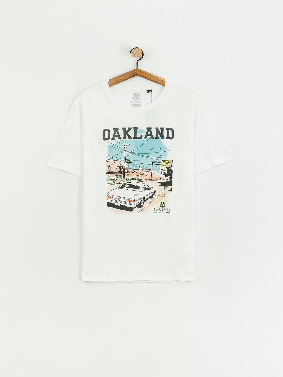 Тениска Element Oakland Worldwide (optic white)