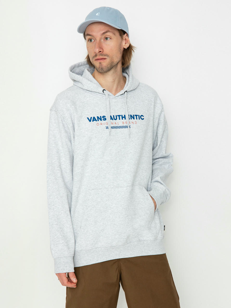 Суитшърт с качулка Vans Vans Sport Loose Fit Fleece HD (light grey heather)