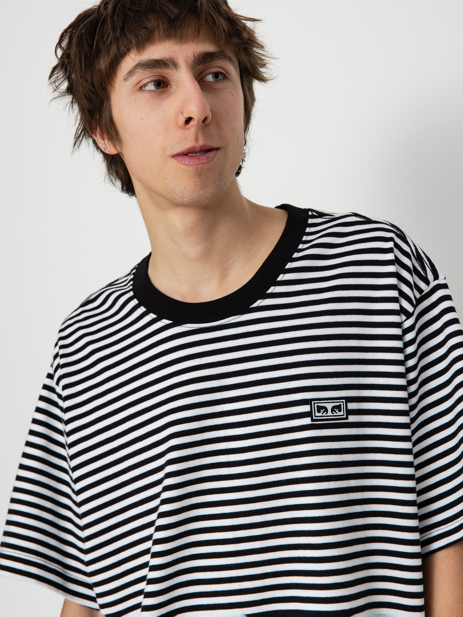 Тениска OBEY Established Works Eyes Strp (black multi)