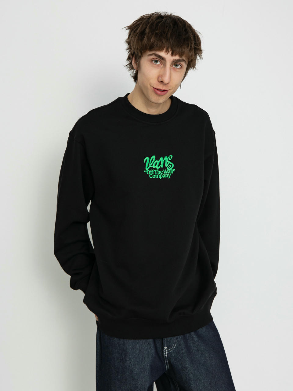 Суитшърт Vans Spray Type Loose Crew (black)