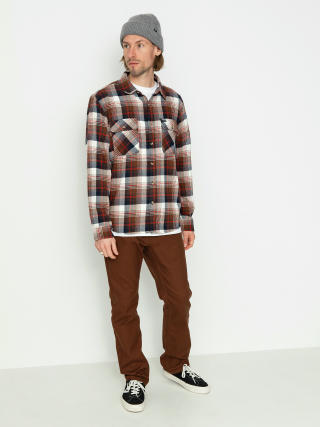 Риза Brixton Bowery Flannel Ls (washed navy/sepia/off white)