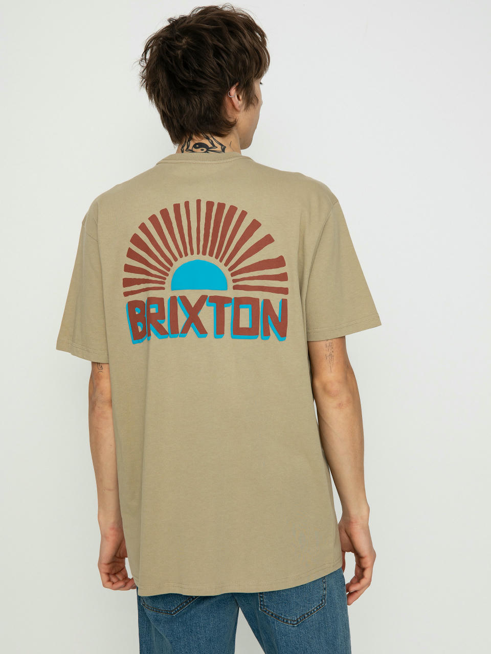 Тениска Brixton Fairview Tlrt (oatmeal)