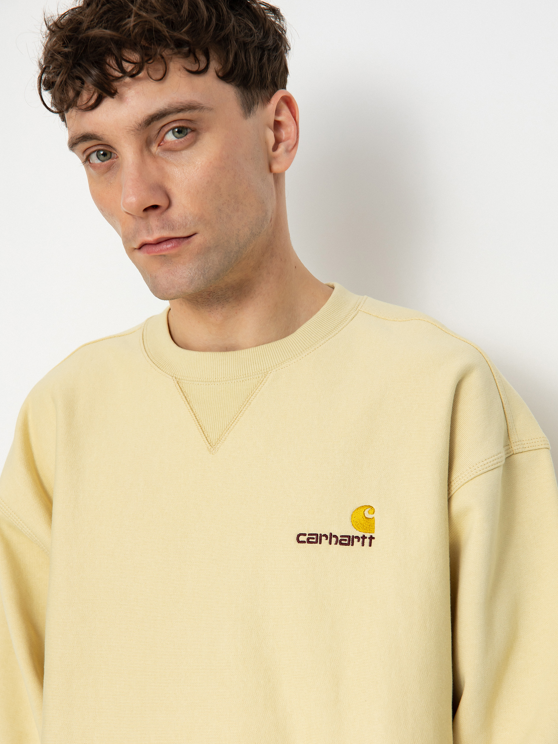 Суитшърт Carhartt WIP American Script (rattan)