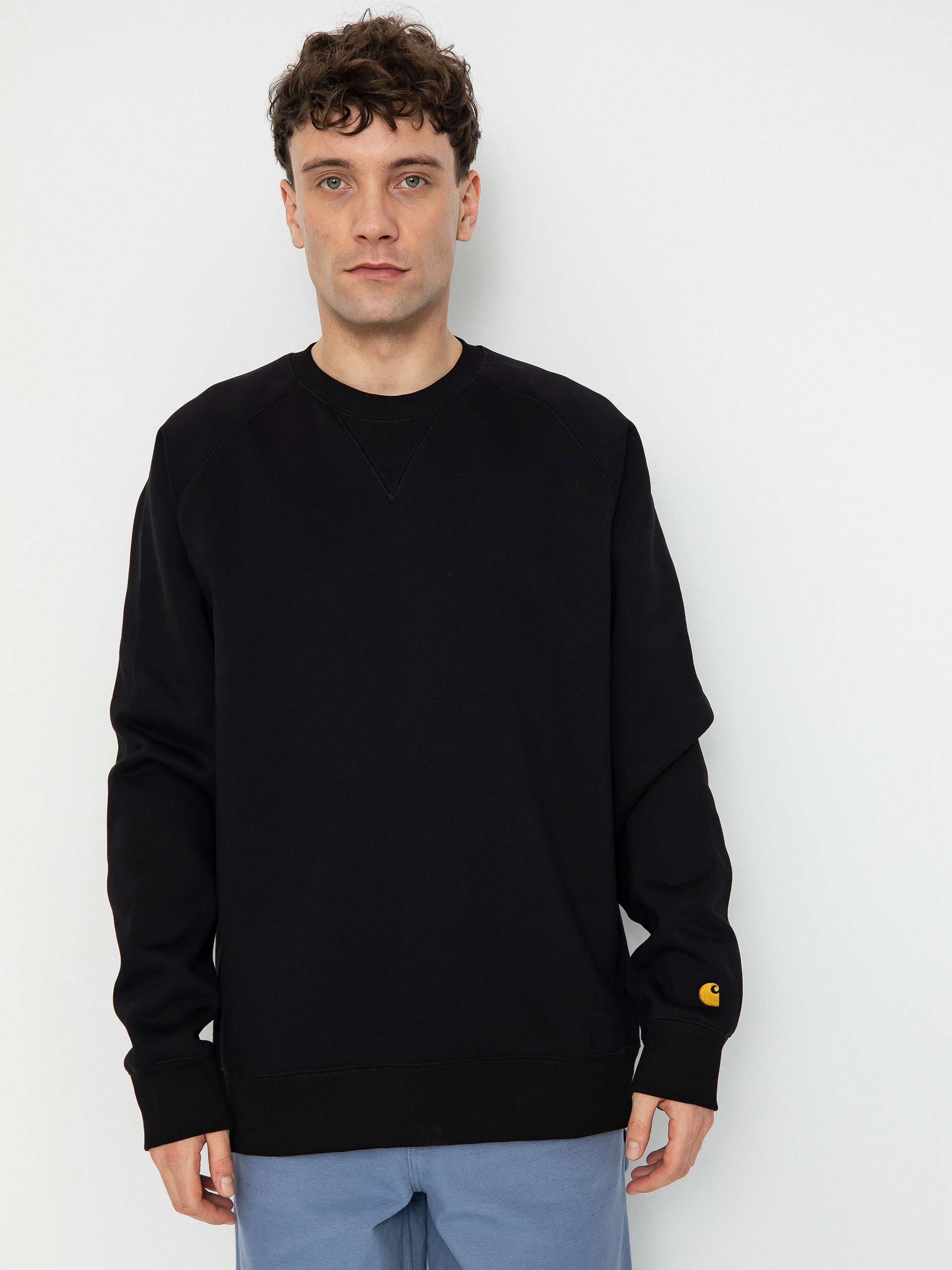 Суитшърт Carhartt WIP Chase (black/gold)