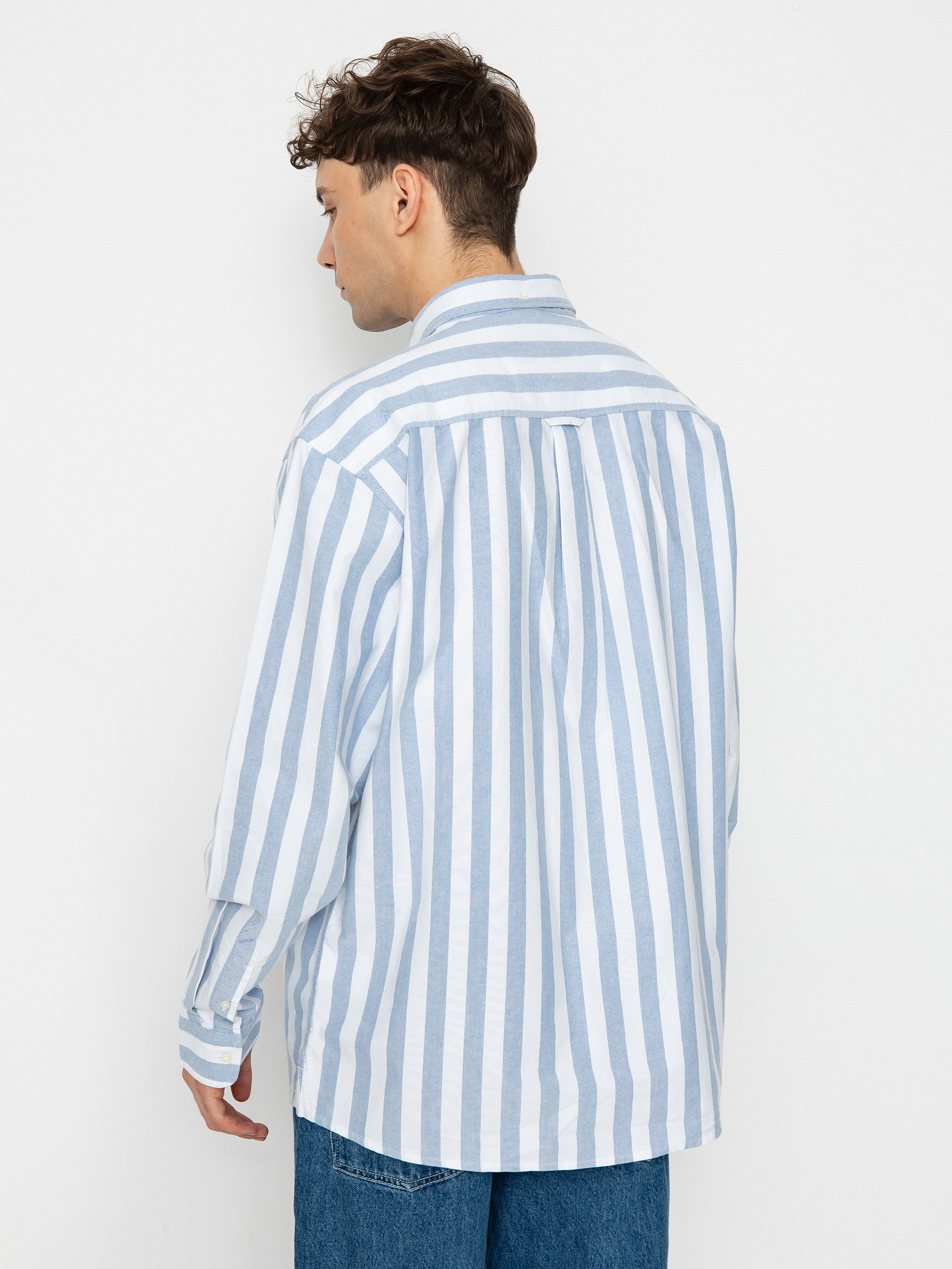 Риза Carhartt WIP Dillion (dillion stripe/bleach/white)