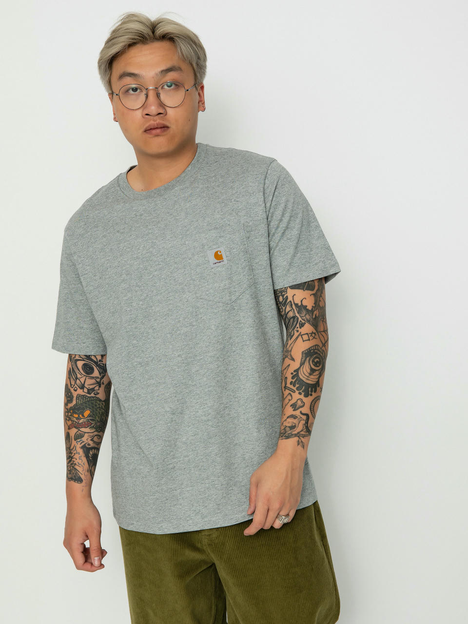 Тениска Carhartt WIP Pocket (grey heather)