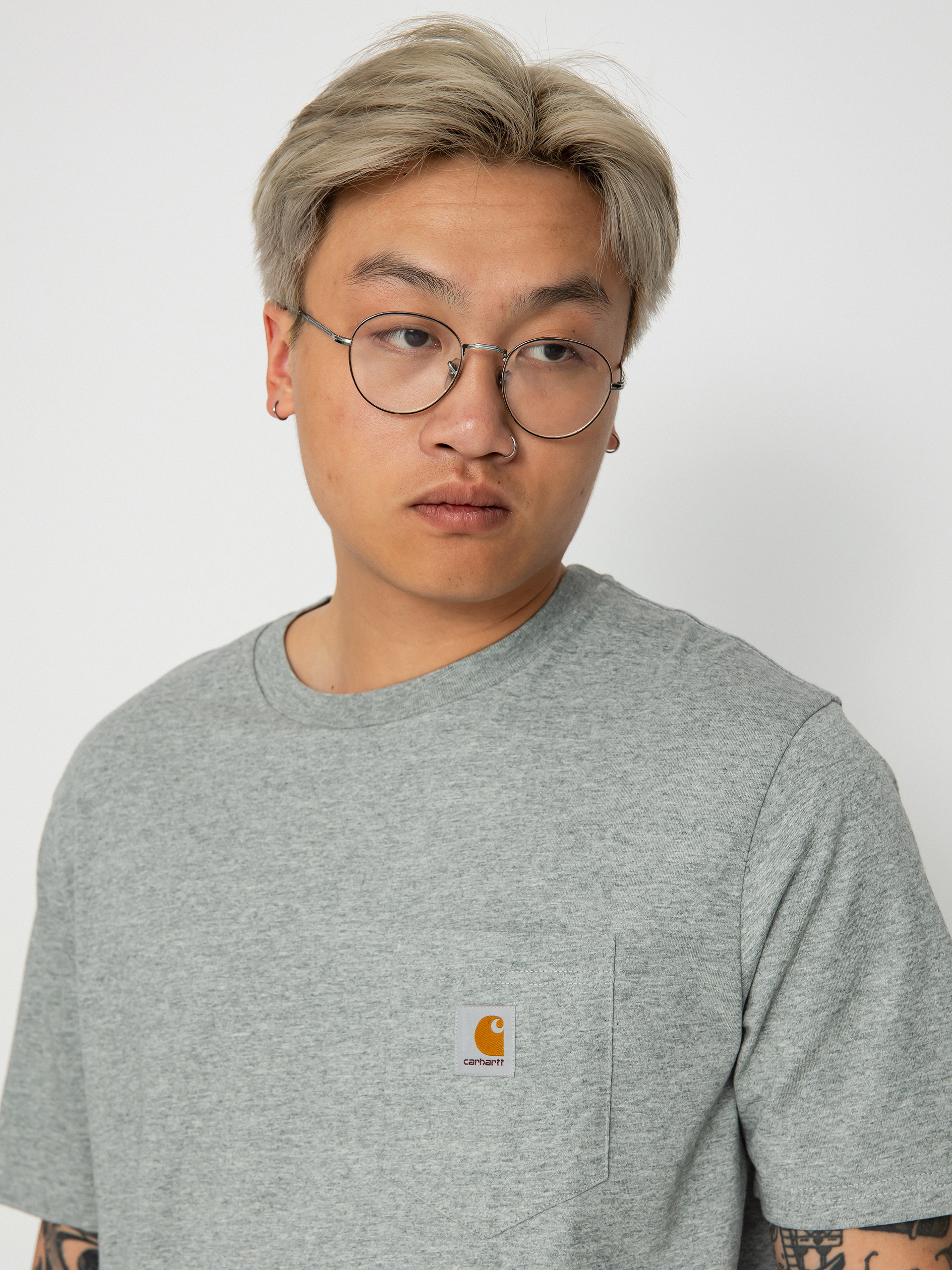 Тениска Carhartt WIP Pocket (grey heather)