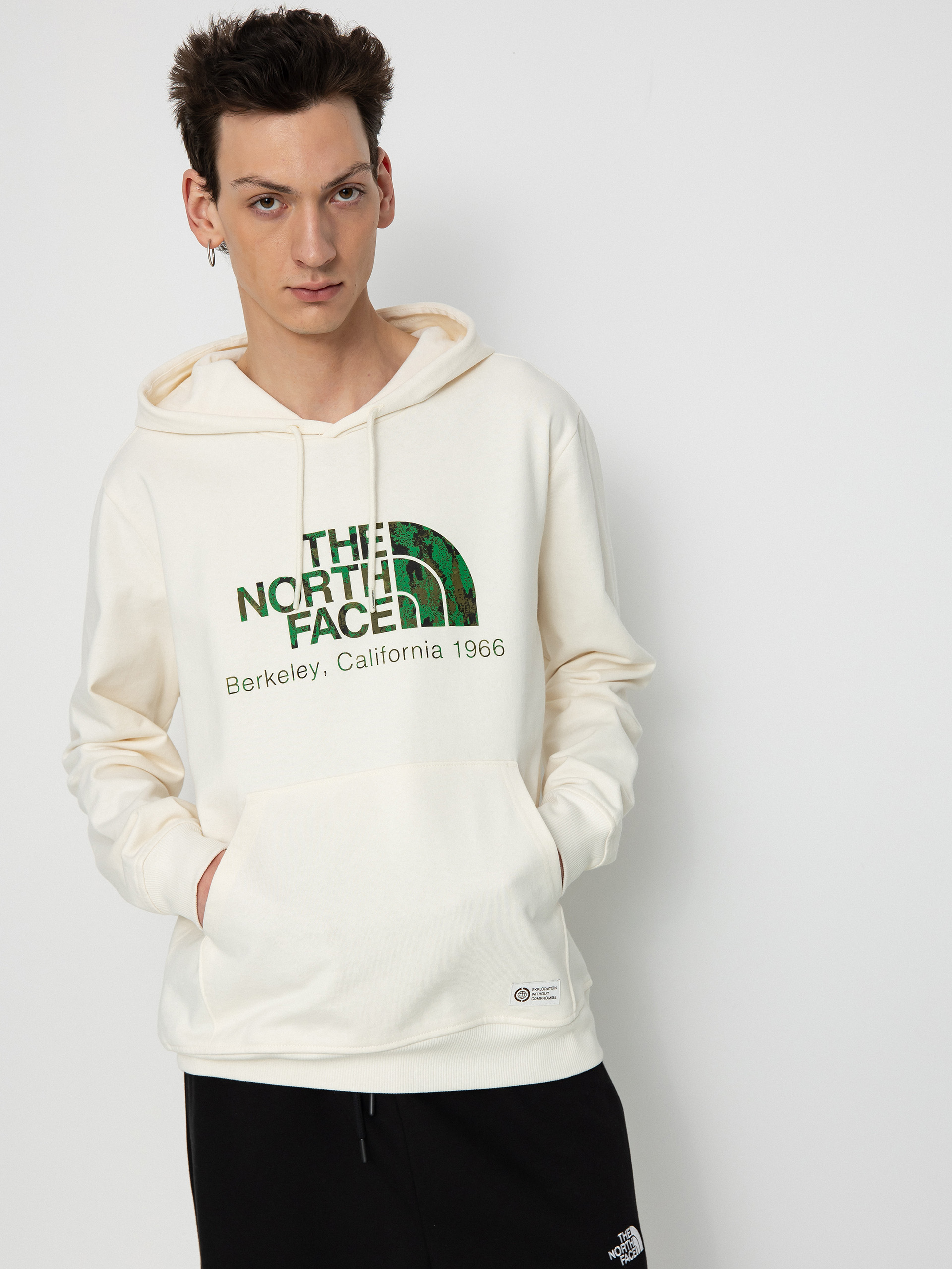 Суитшърт с качулка The North Face Berkeley California HD (white dune)