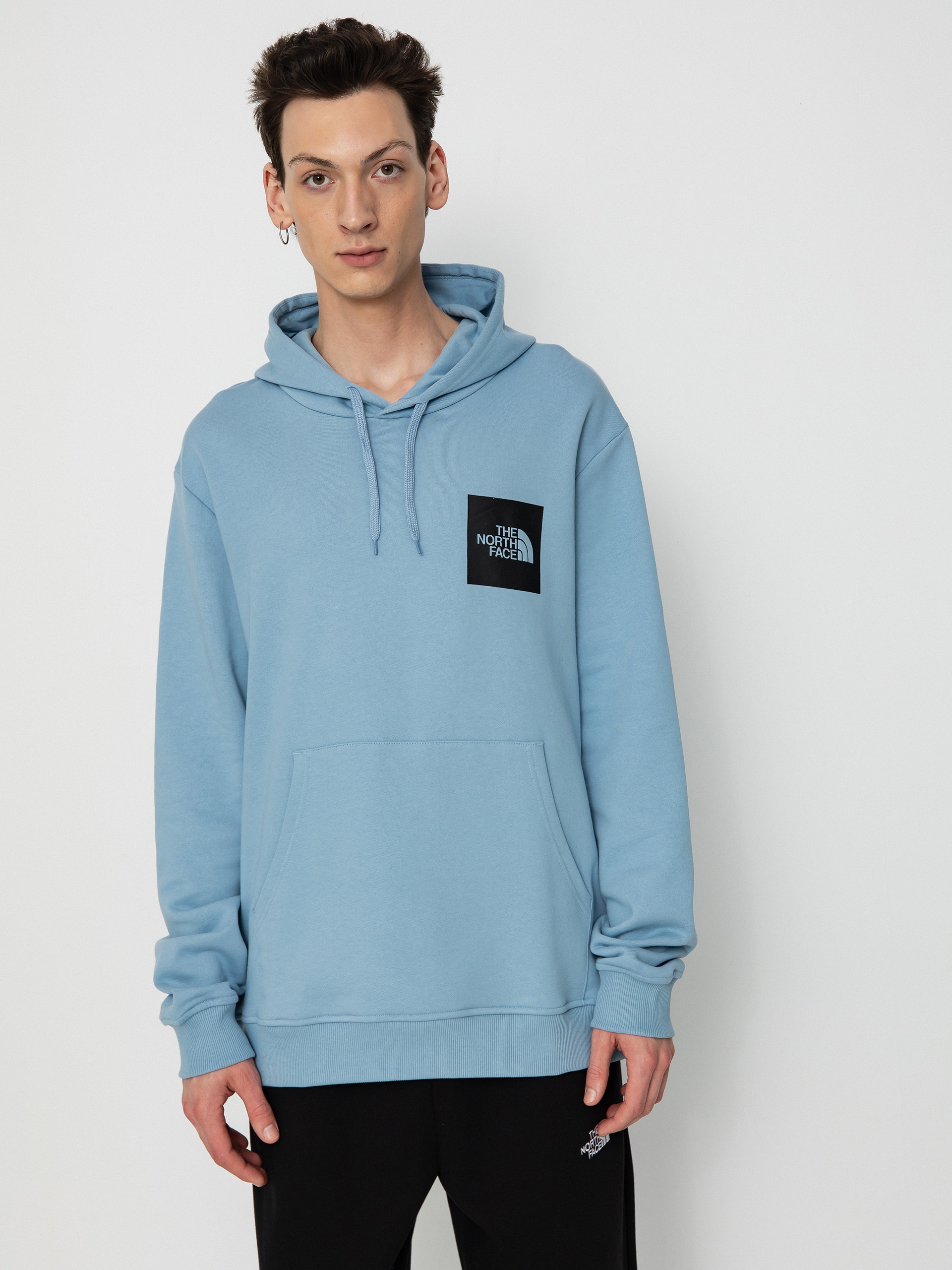 Суитшърт с качулка The North Face Fine HD (steel blue)