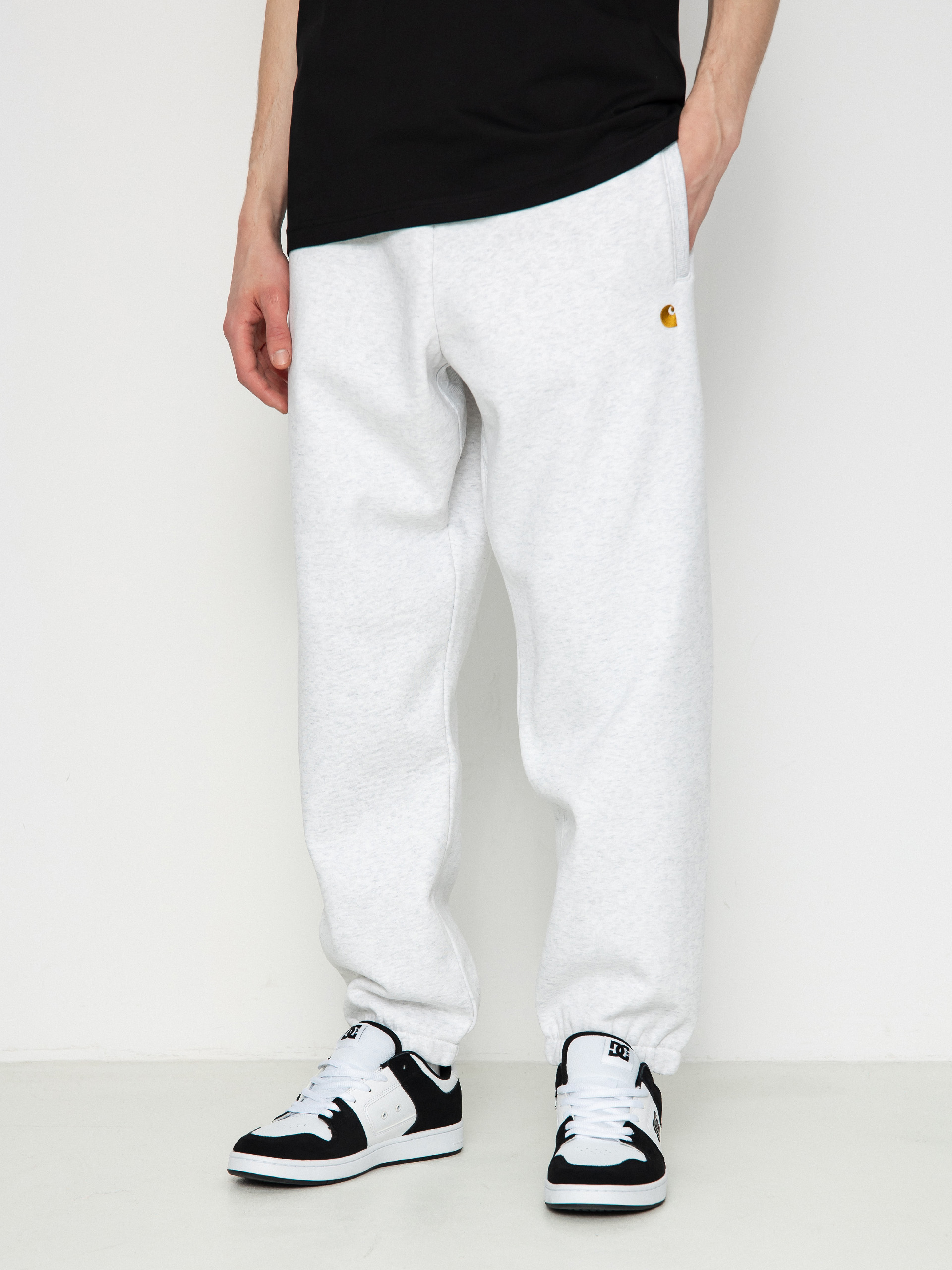 u041fu0430u043du0442u0430u043bu043eu043du0438 Carhartt WIP Chase (ash heather/gold)