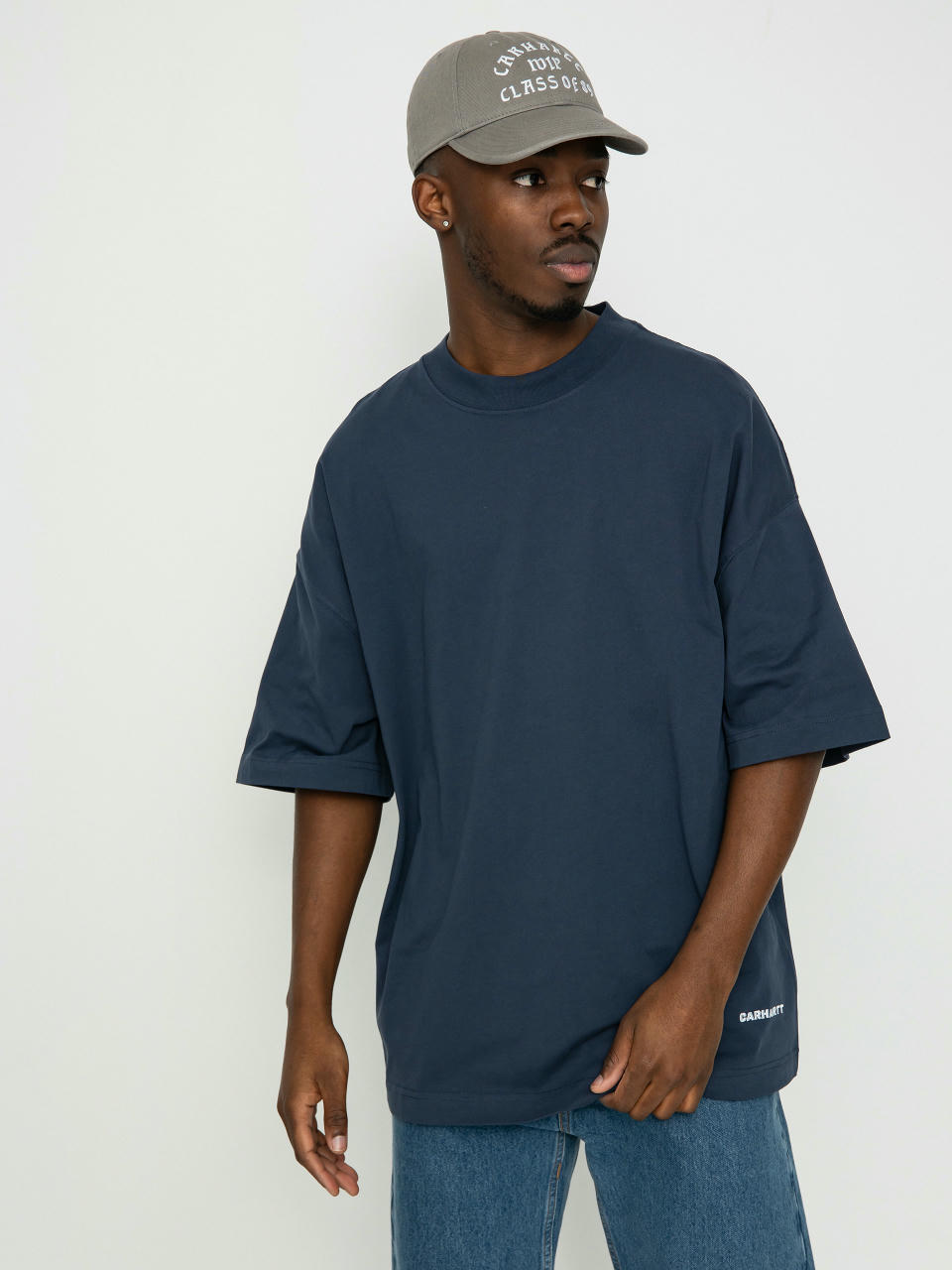 Тениска Carhartt WIP Link Script (blue/white)