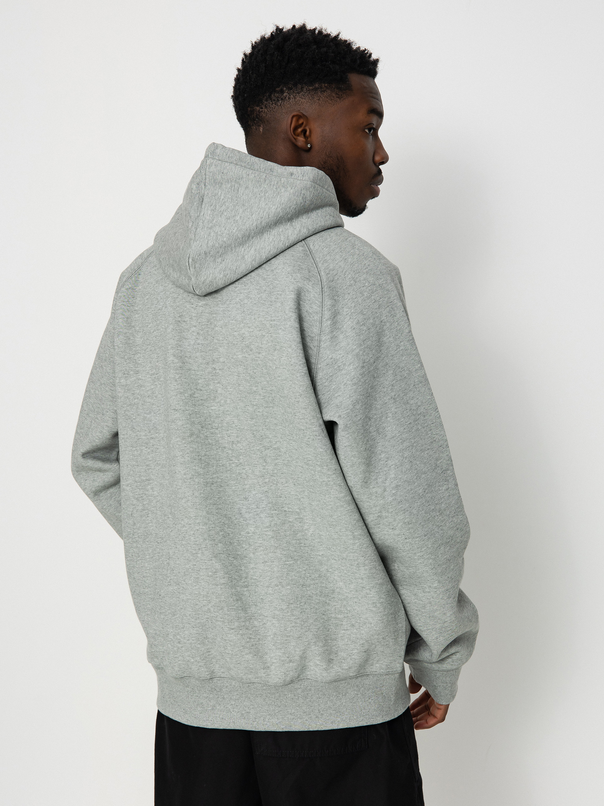 Суитшърт с качулка Carhartt WIP Chase HD (grey heather/gold)