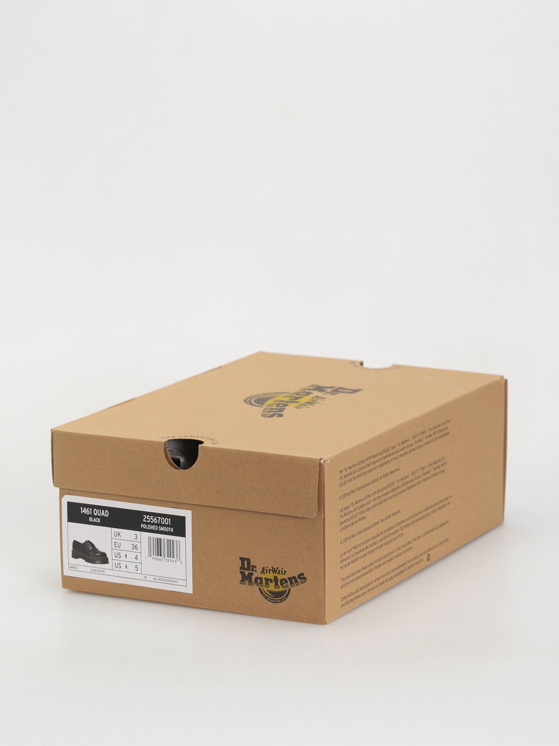 Dr. Martens Обувки 1461 Quad Wmn (polished smooth black)