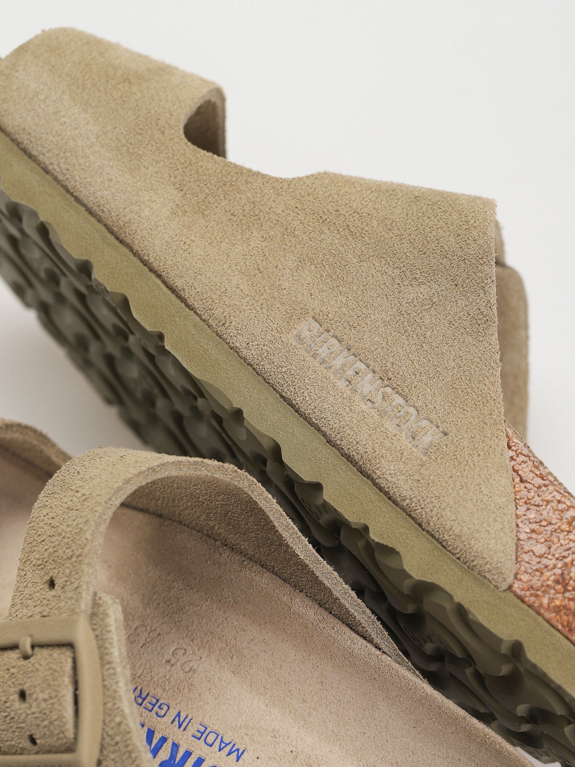 Чехли Birkenstock Arizona Suede Leather Narrow Wmn (faded khaki)