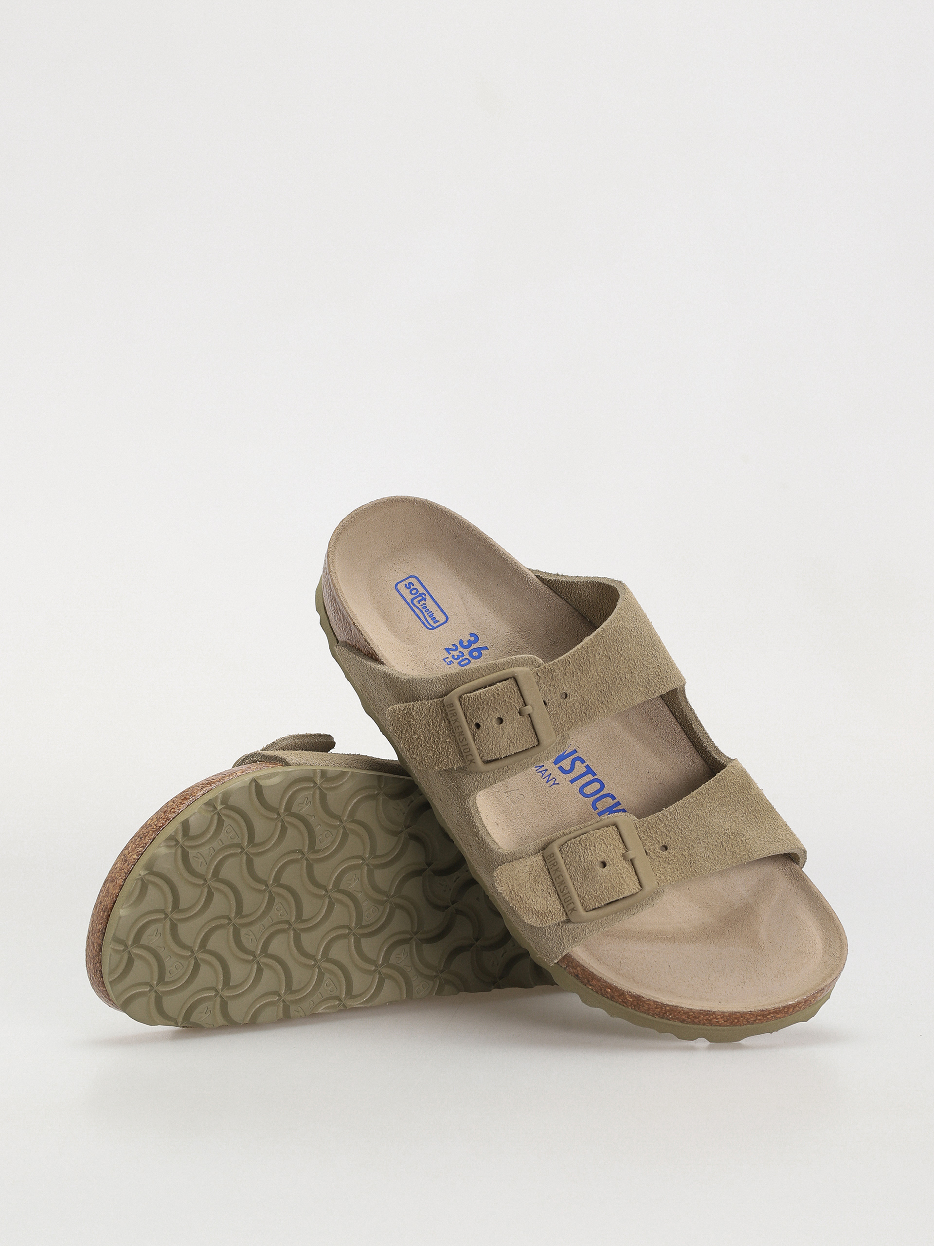 Чехли Birkenstock Arizona Suede Leather Narrow Wmn (faded khaki)