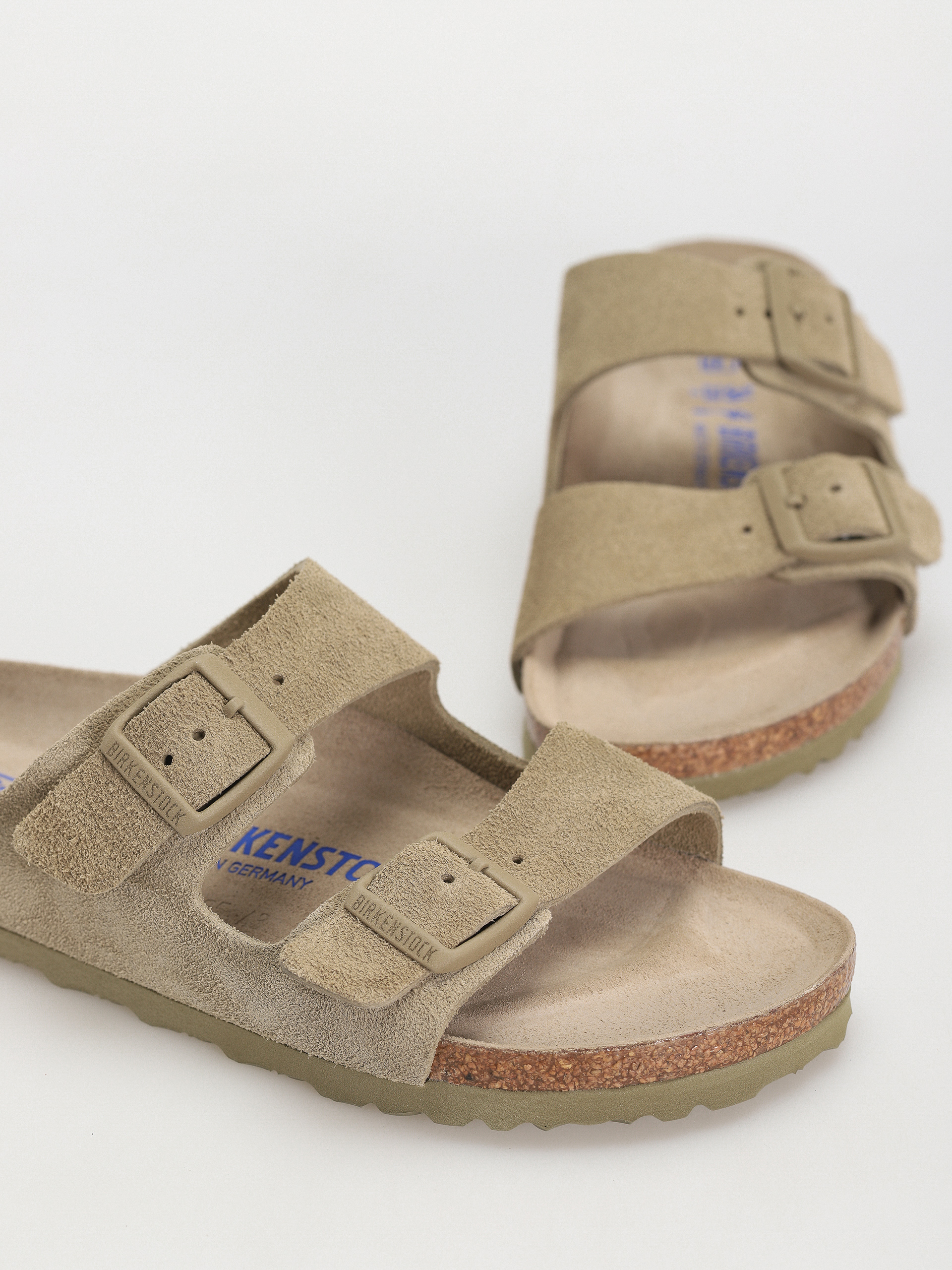 Чехли Birkenstock Arizona Suede Leather Narrow Wmn (faded khaki)