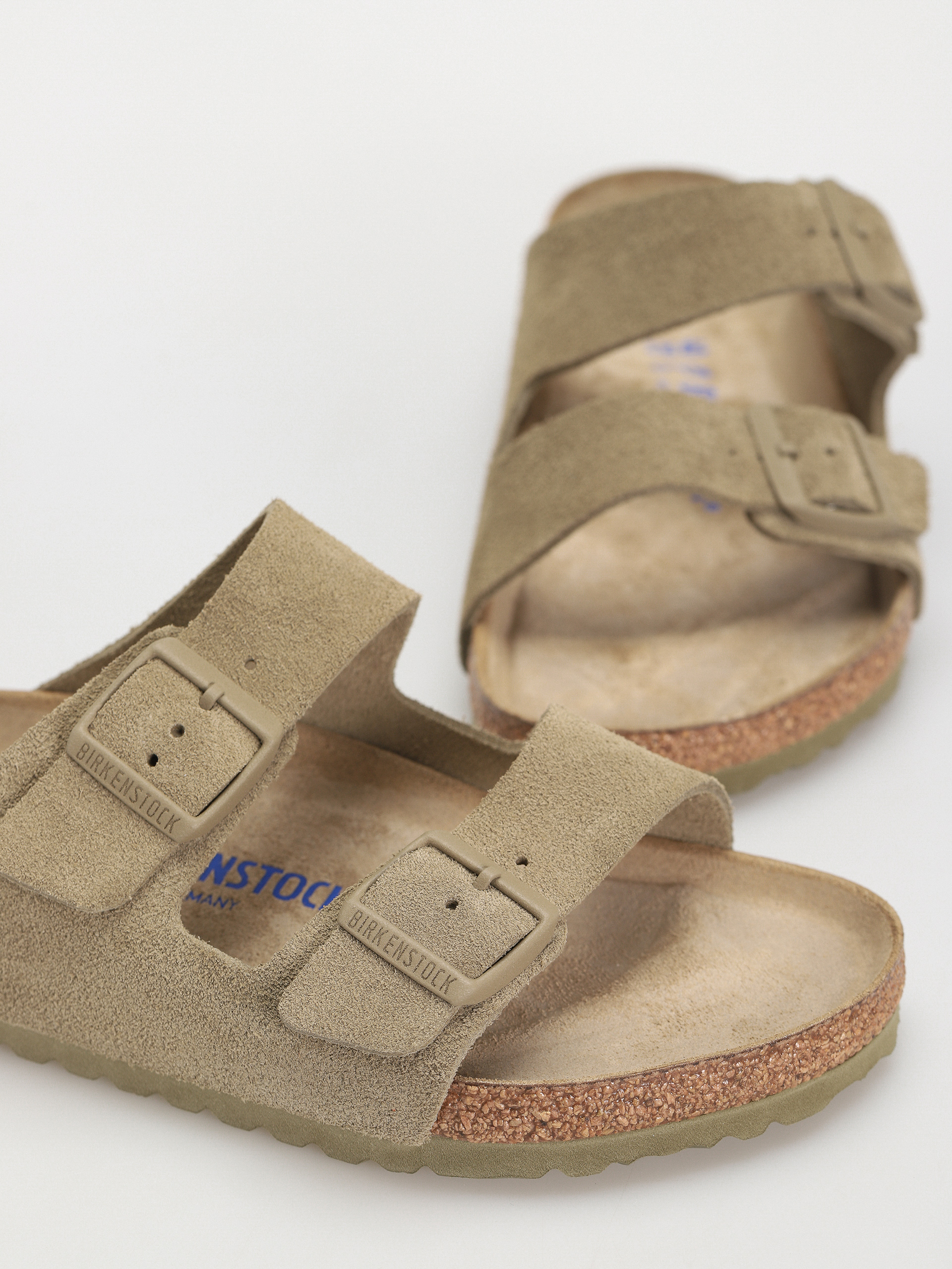 Чехли Birkenstock Arizona Suede Leather Regular (faded khaki)