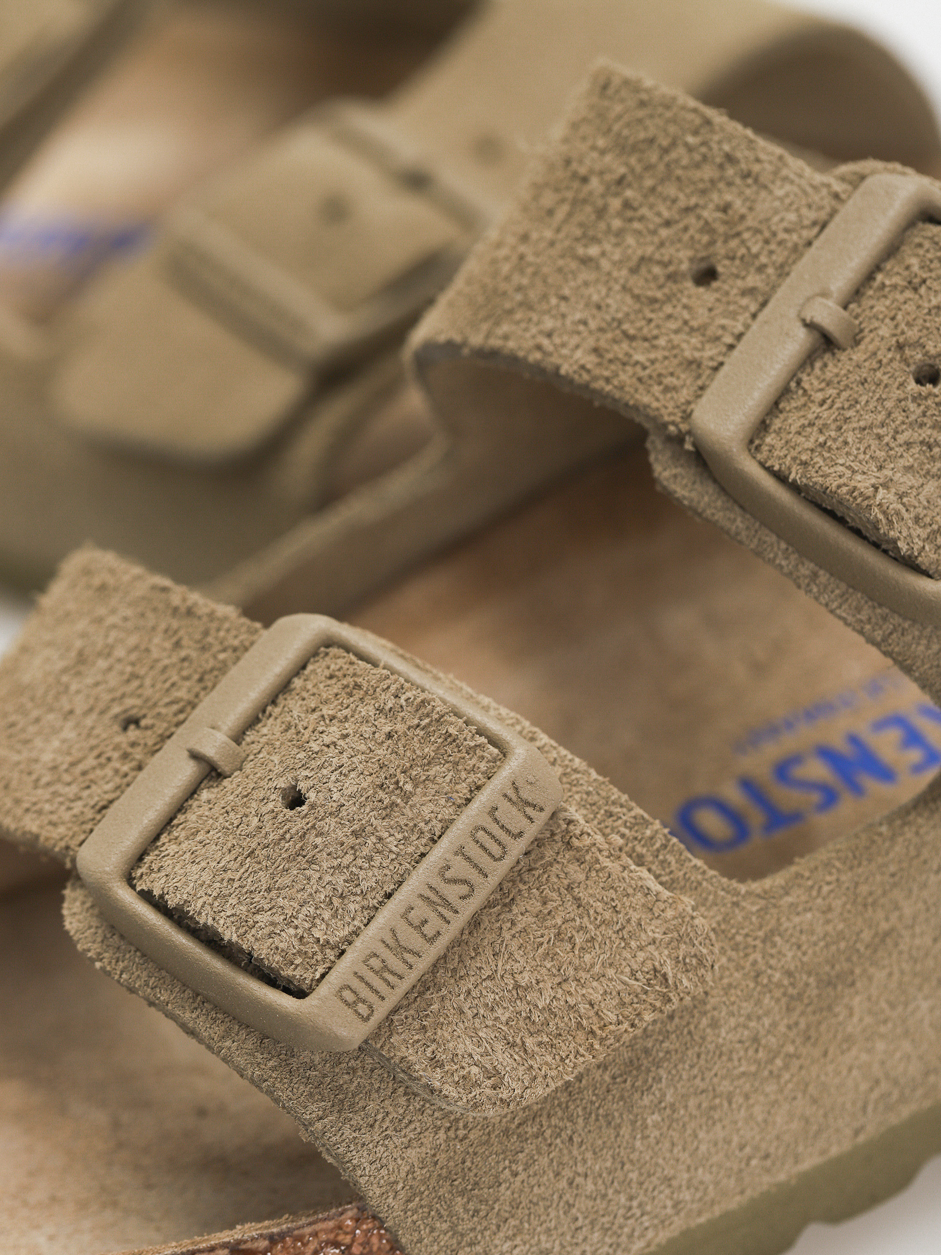 Чехли Birkenstock Arizona Suede Leather Regular (faded khaki)