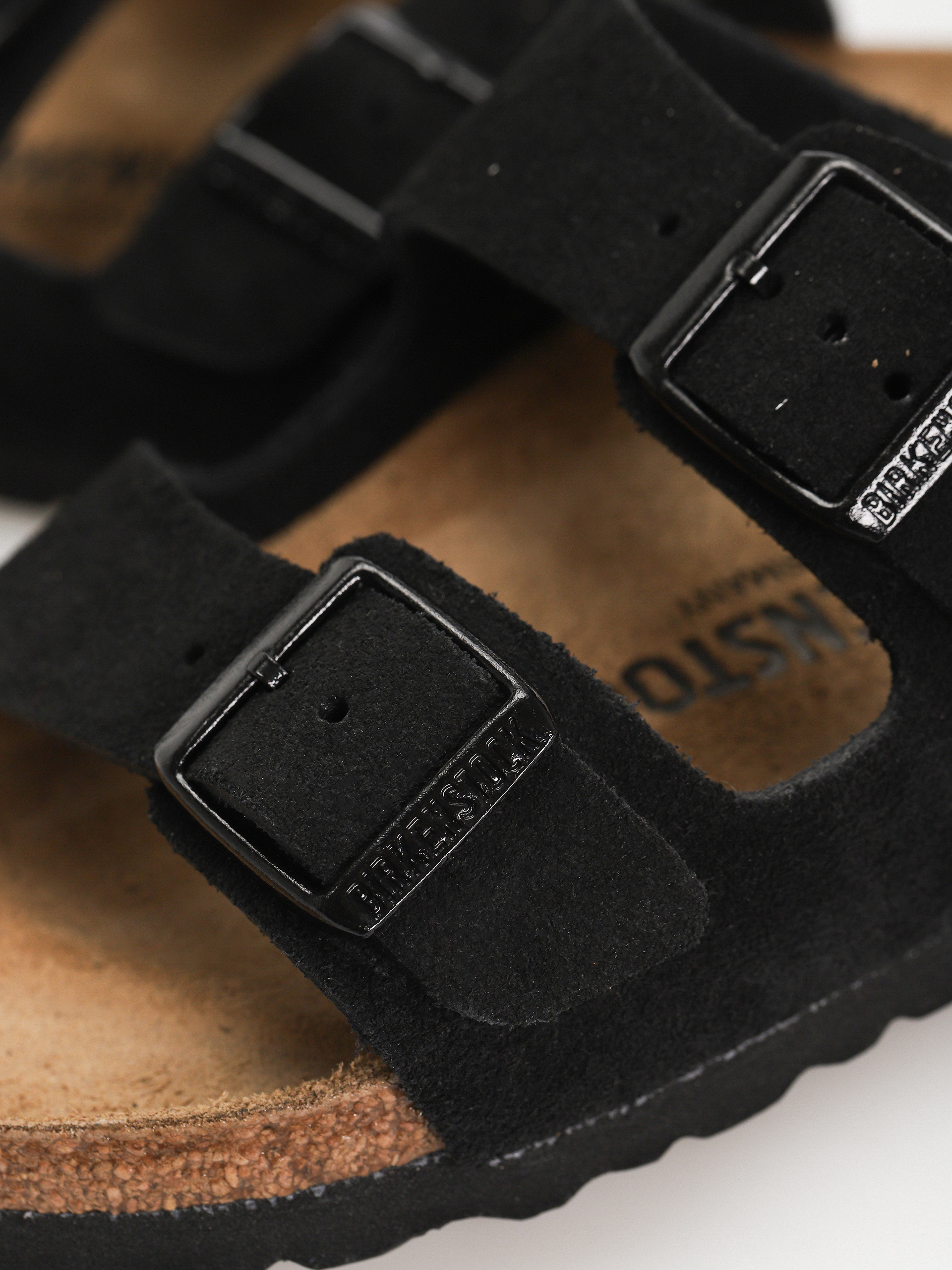 Чехли Birkenstock Arizona Suede Leather Narrow Wmn (black)