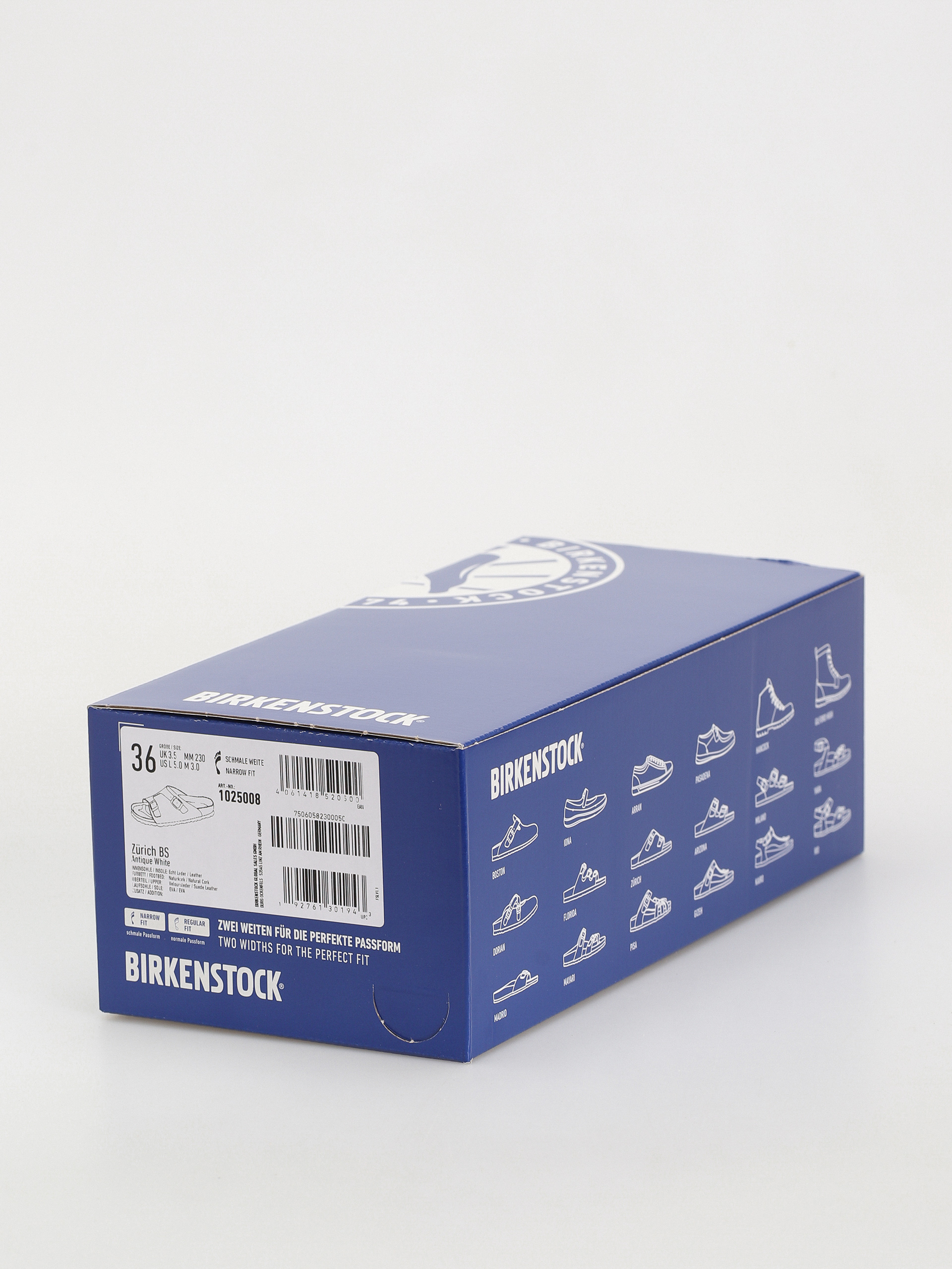 Чехли Birkenstock Zurich Suede Leather Narrow Wmn (antique white)