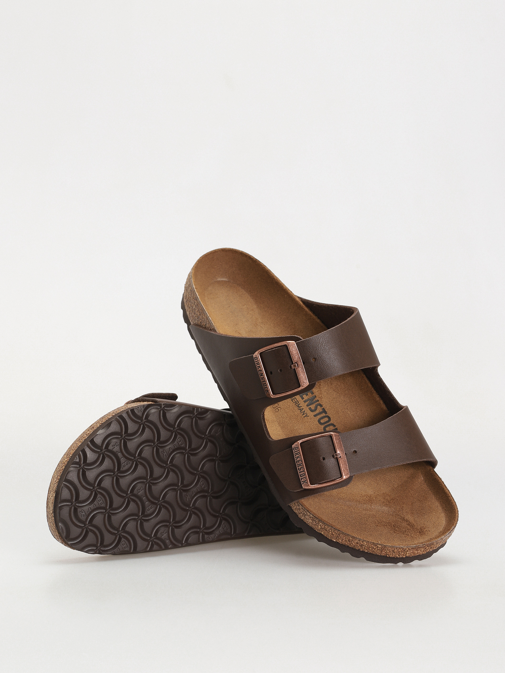Чехли Birkenstock Arizona Birko Flor Regular (dark brown)