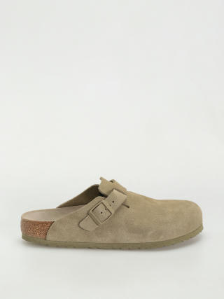 Чехли Birkenstock Boston Suede Leather Regular (faded khaki)